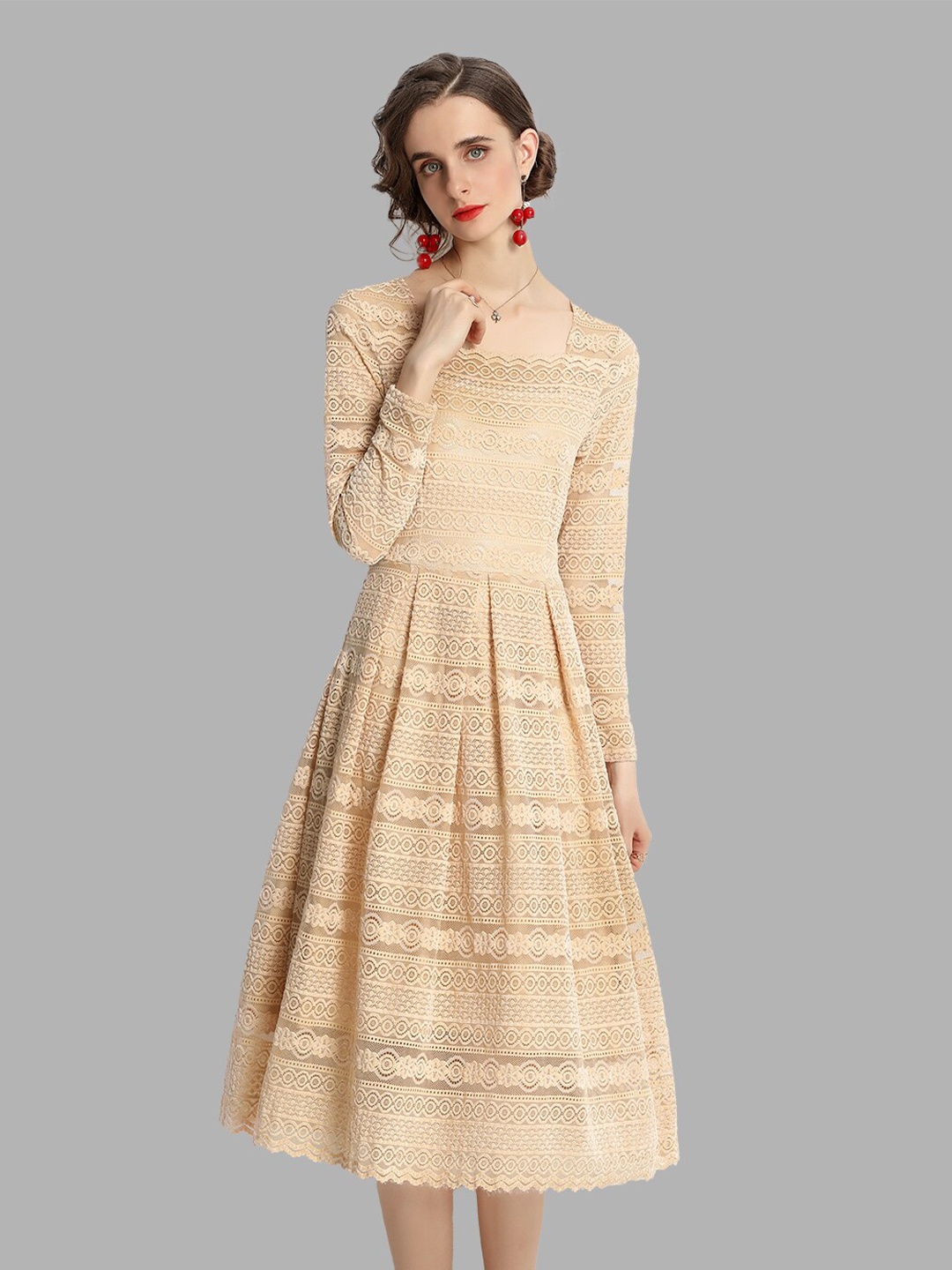 

JC Collection Women Brown Midi Dress