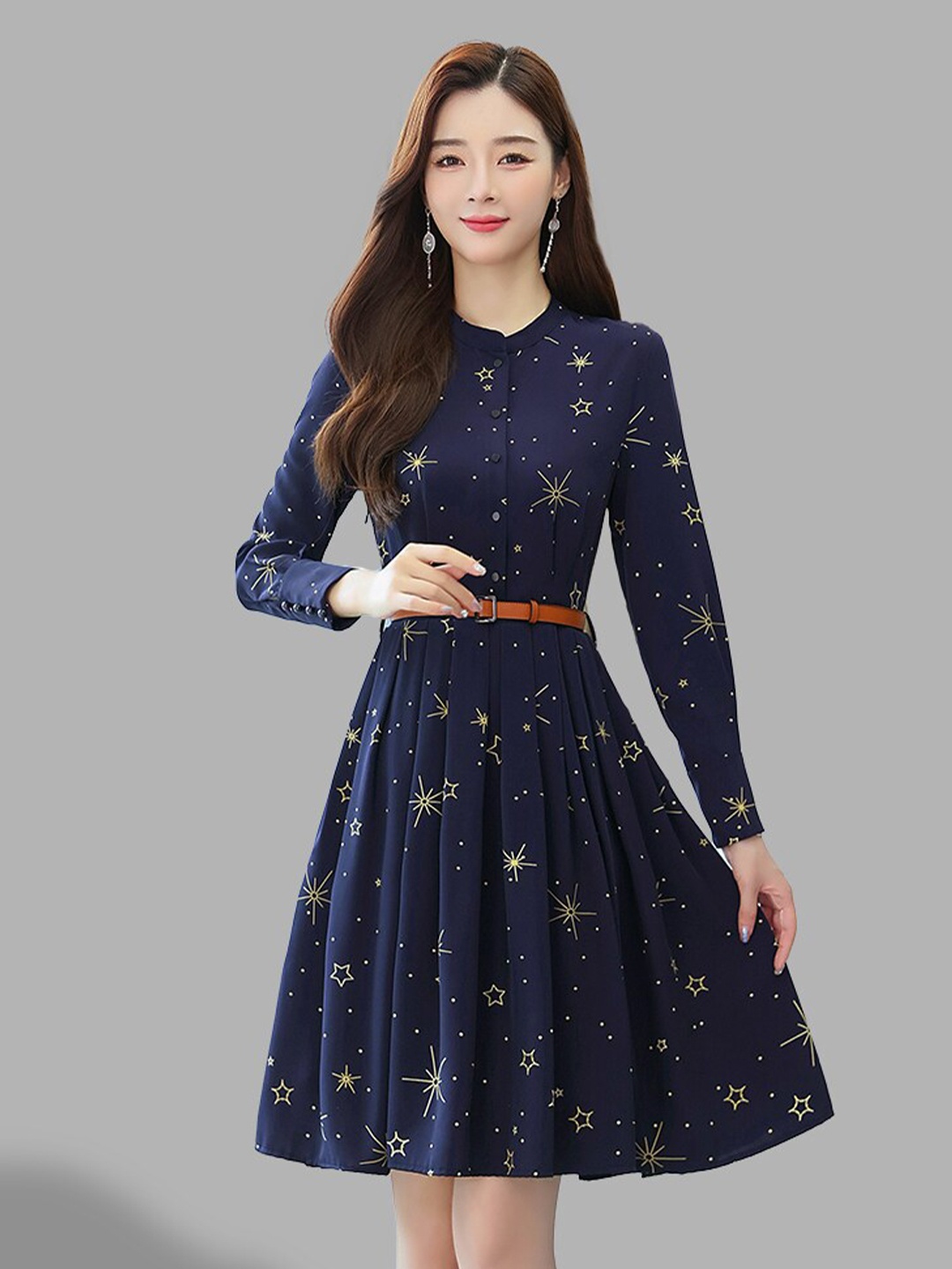 

JC Collection Women Blue Floral Dress