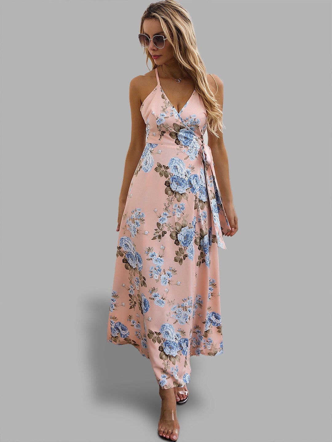 

JC Collection Pink Floral Maxi Dress