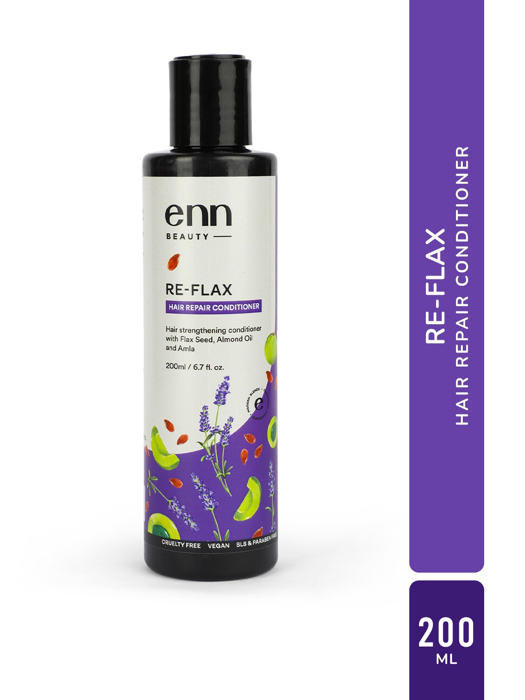 

ENN Re-Flax Hair Growth Conditioner for Dry, Flaky Scalp & Frizz-Free Hair - 200 ml, Purple