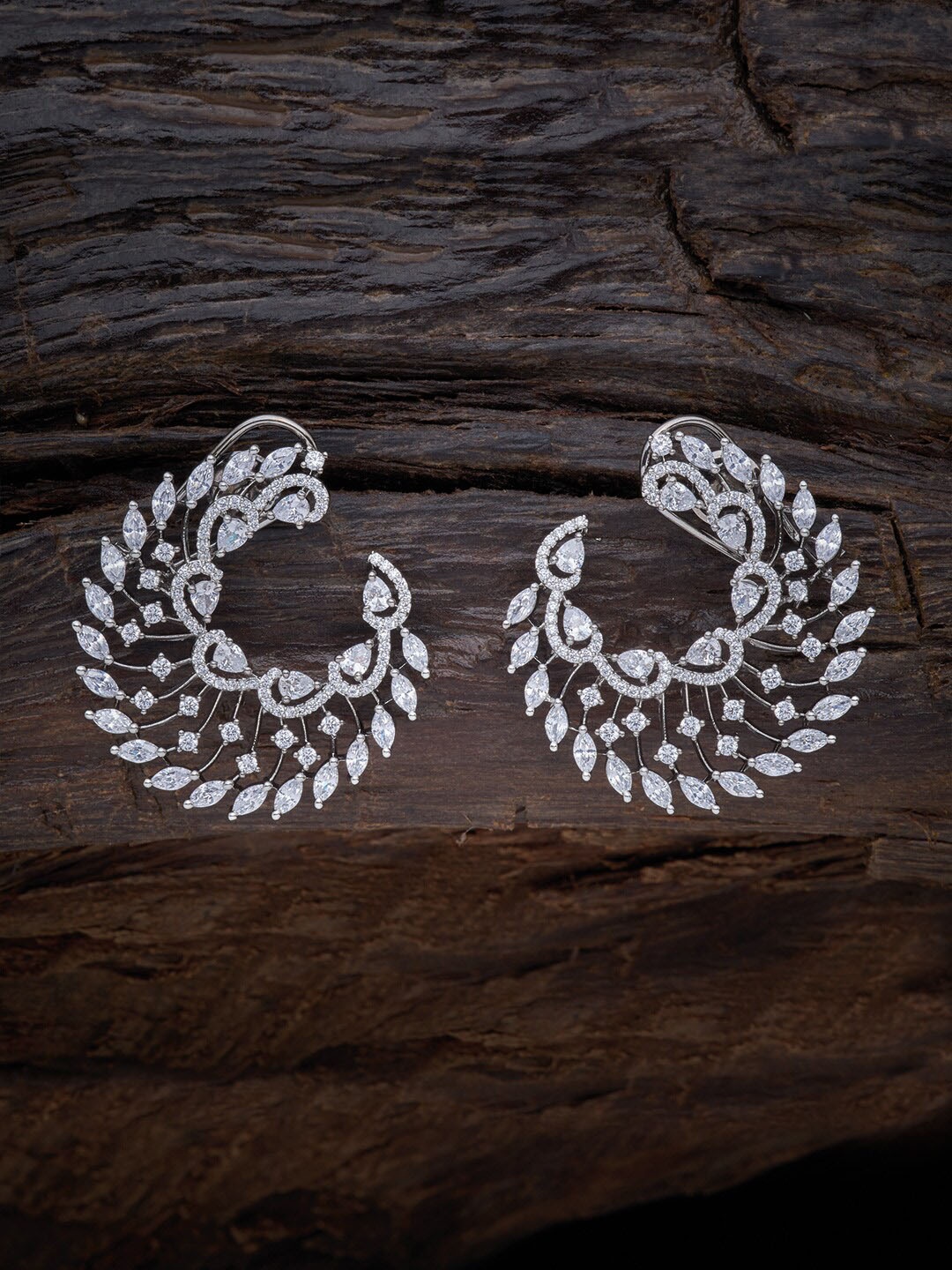 

Kushal's Fashion Jewellery White Classic Studs Earrings