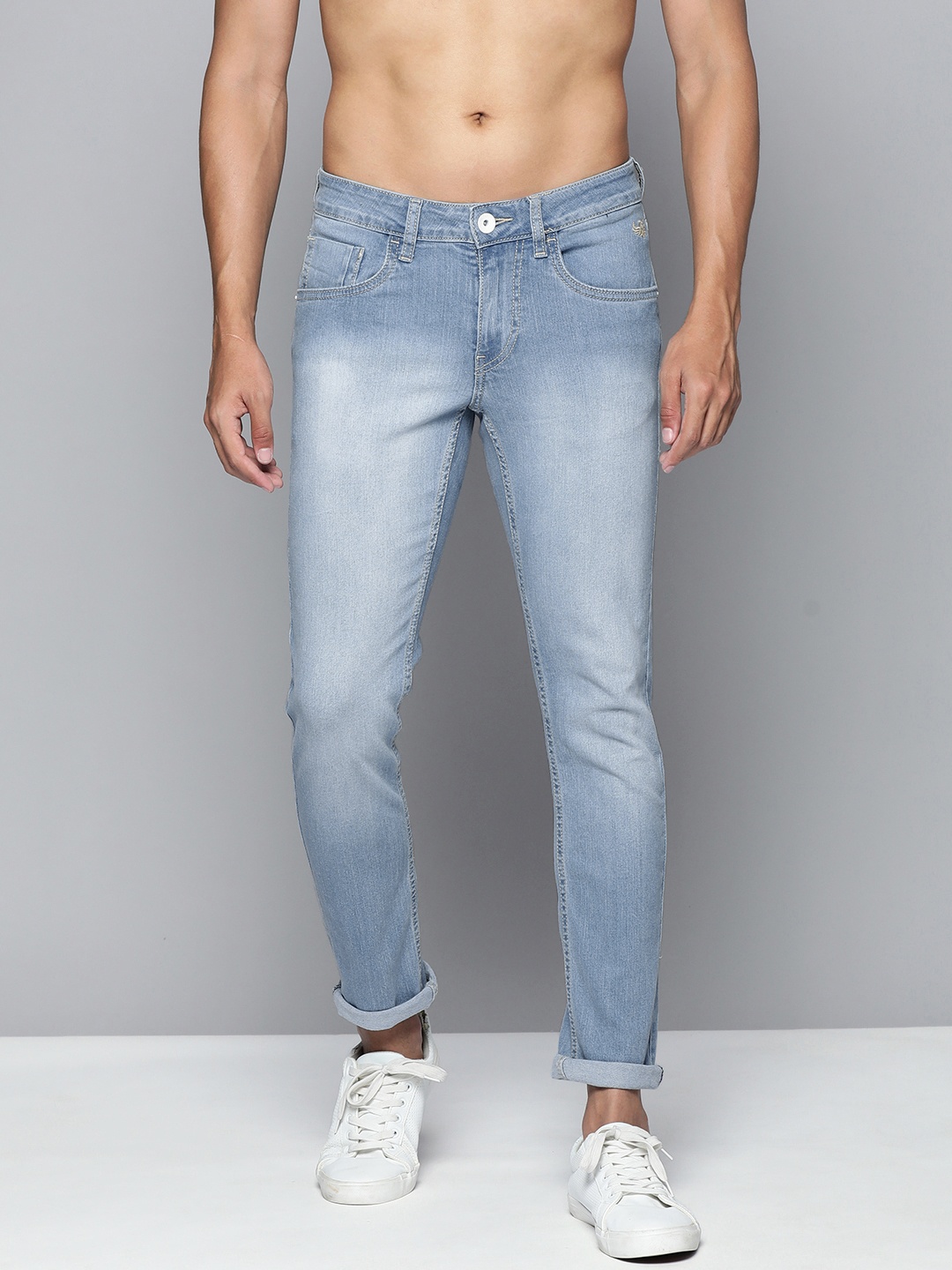 

Flying Machine Men Blue Jackson Low-Rise Heavy Fade Stretchable Skinny Fit Casual Jeans
