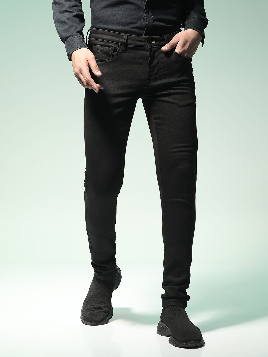 

Flying Machine Men Blue Skinny Fit Low-Rise Stretchable Jeans