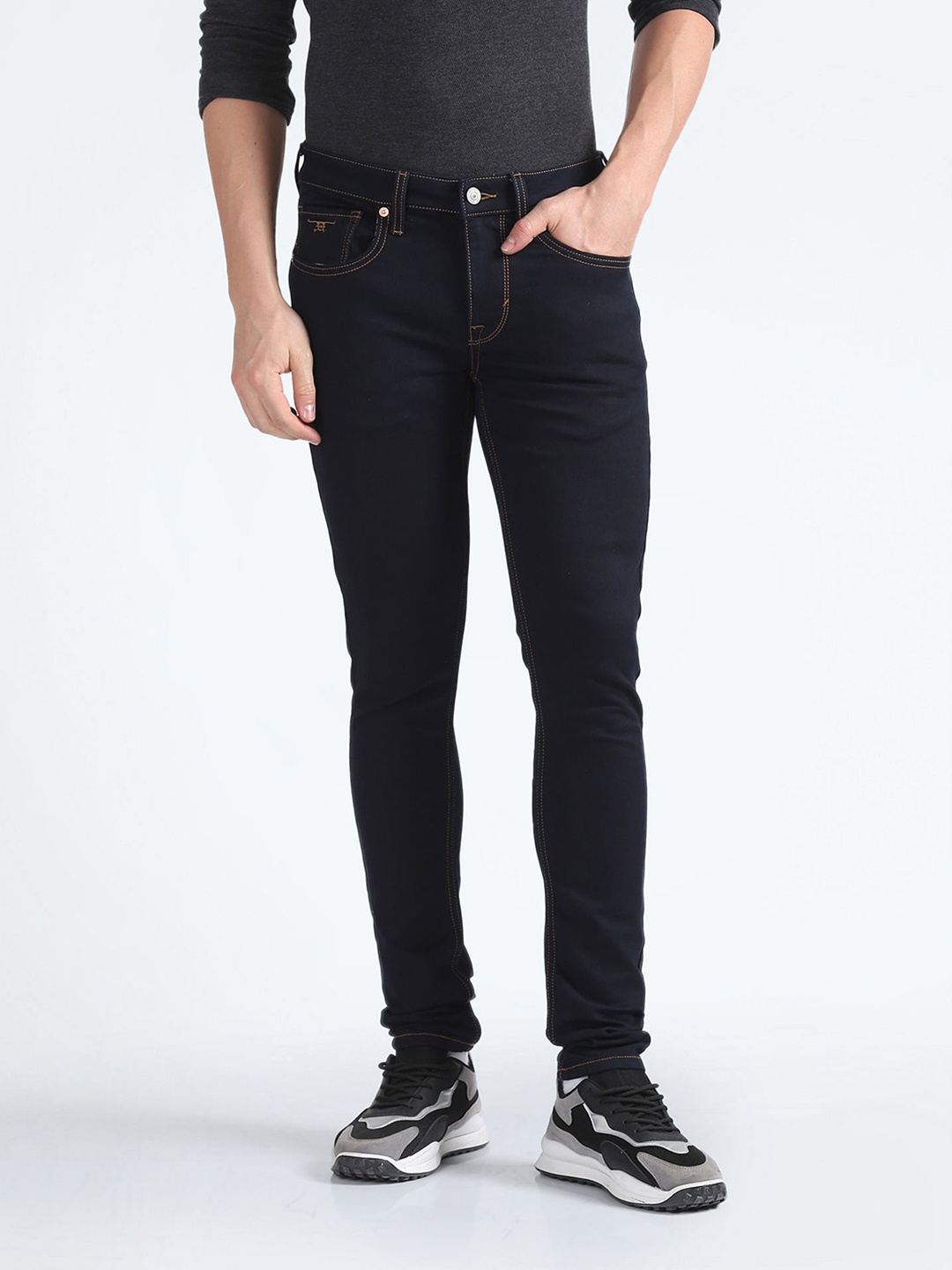 

Flying Machine Men Blue Jackson Skinny Fit Low-Rise Stretchable Jeans