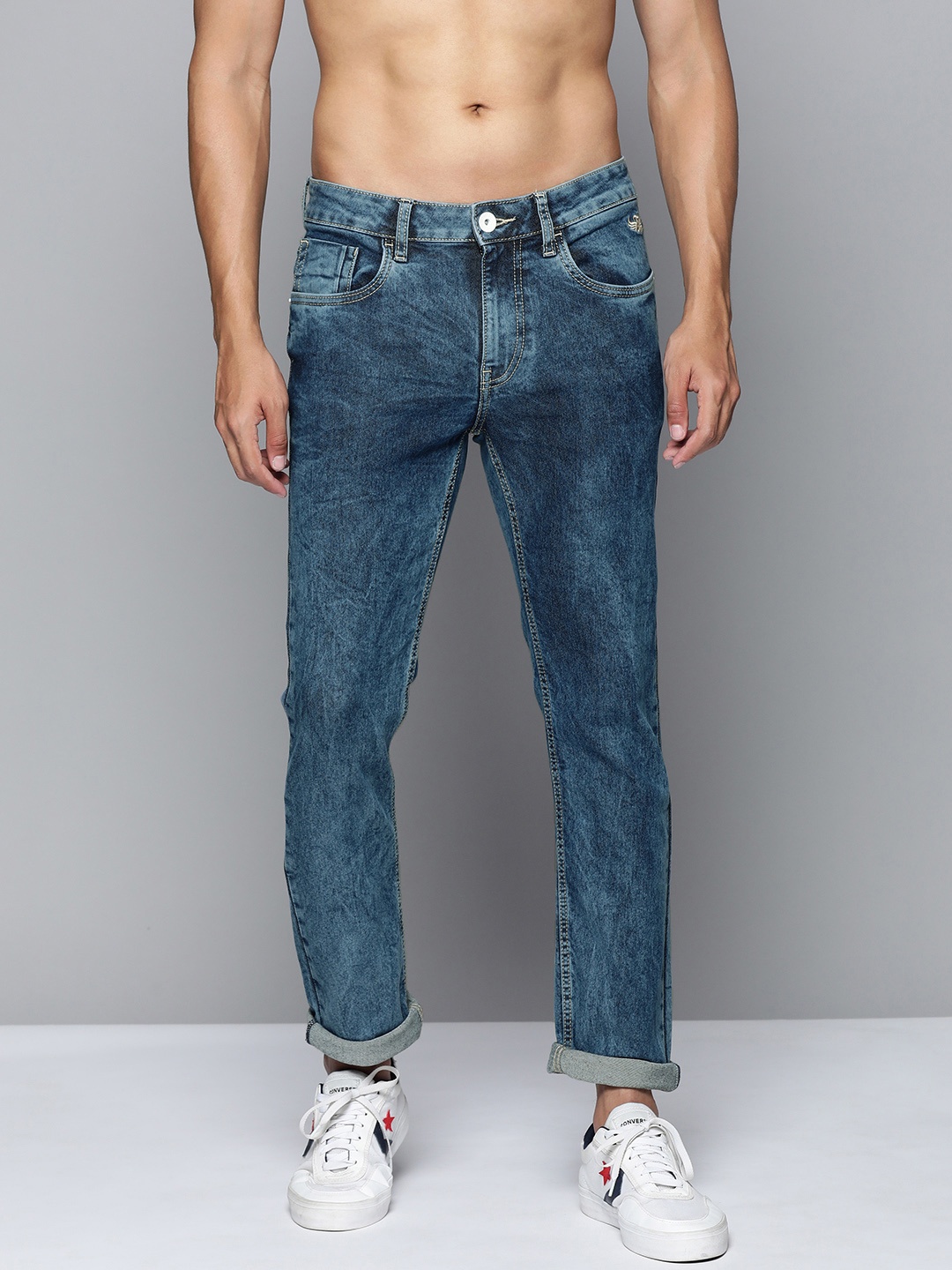 

Flying Machine Men Blue Micheal Slim Fit Light Fade Stretchable Jeans