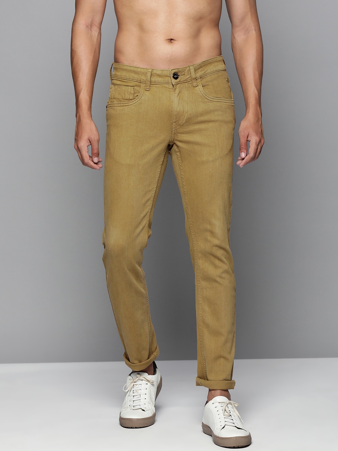 

Flying Machine Men Beige Jackson Skinny Fit Low-Rise Stretchable Jeans