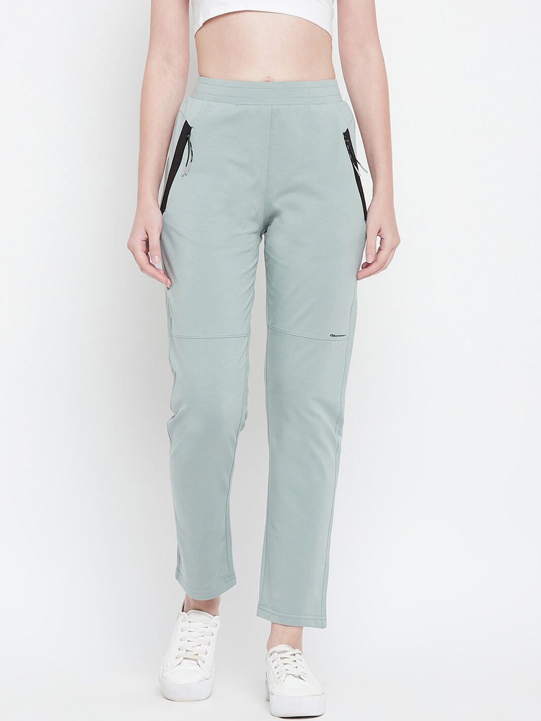 

Okane Women Olive Green Solid Track Pant