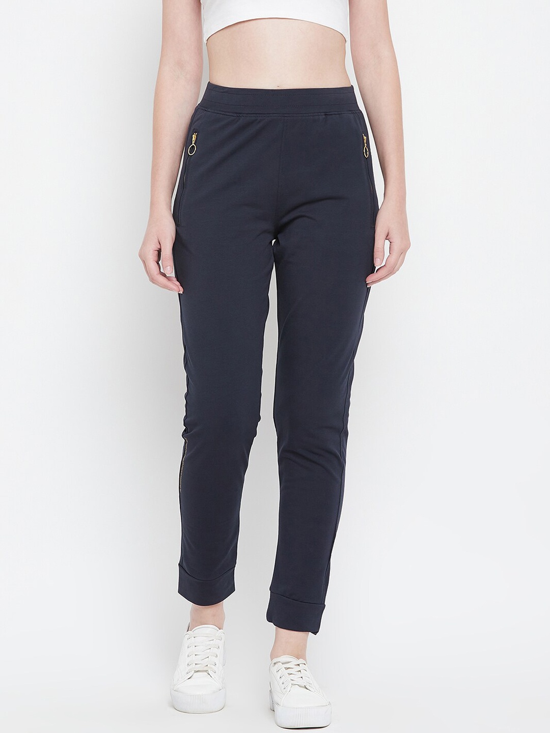 

Okane Women Navy Blue Solid Track Pants