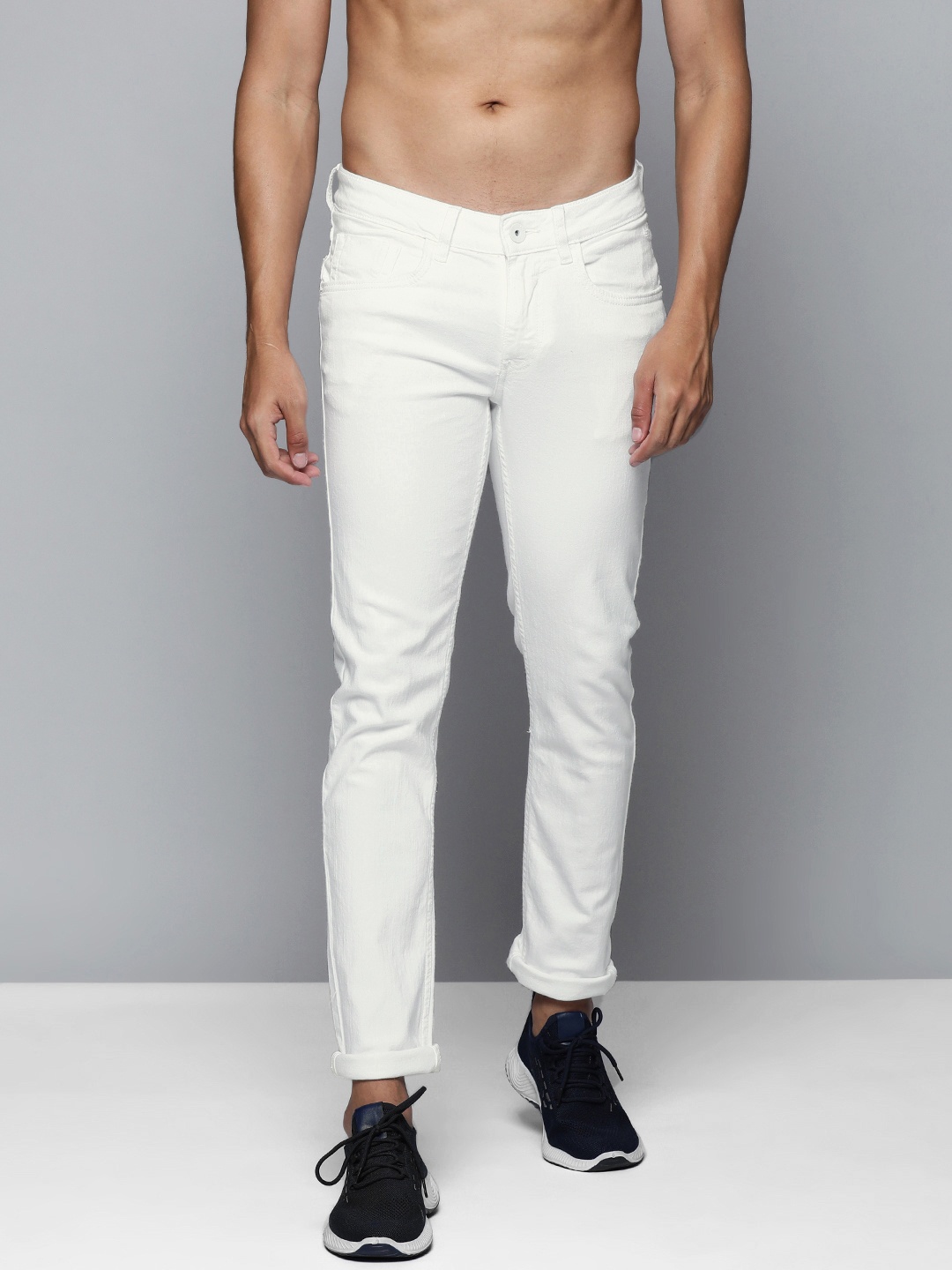 

Flying Machine Men White Jackson Skinny Fit Low-Rise Light Fade Stretchable Jeans