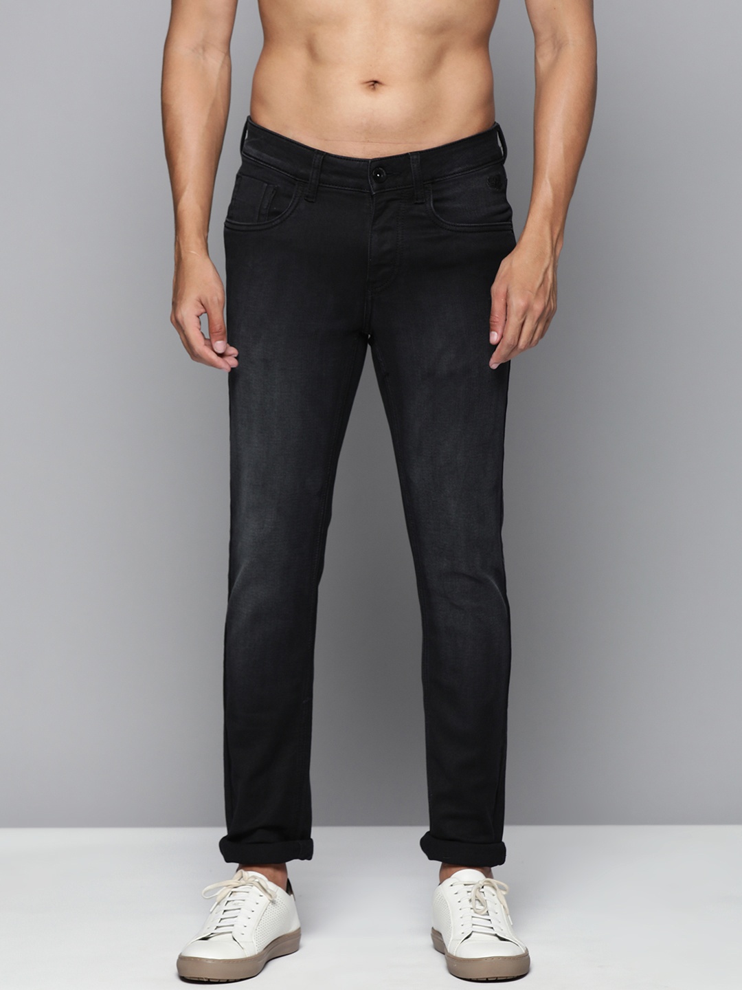 

Flying Machine Men Grey Jackson Skinny Fit Low-Rise Light Fade Stretchable Jeans