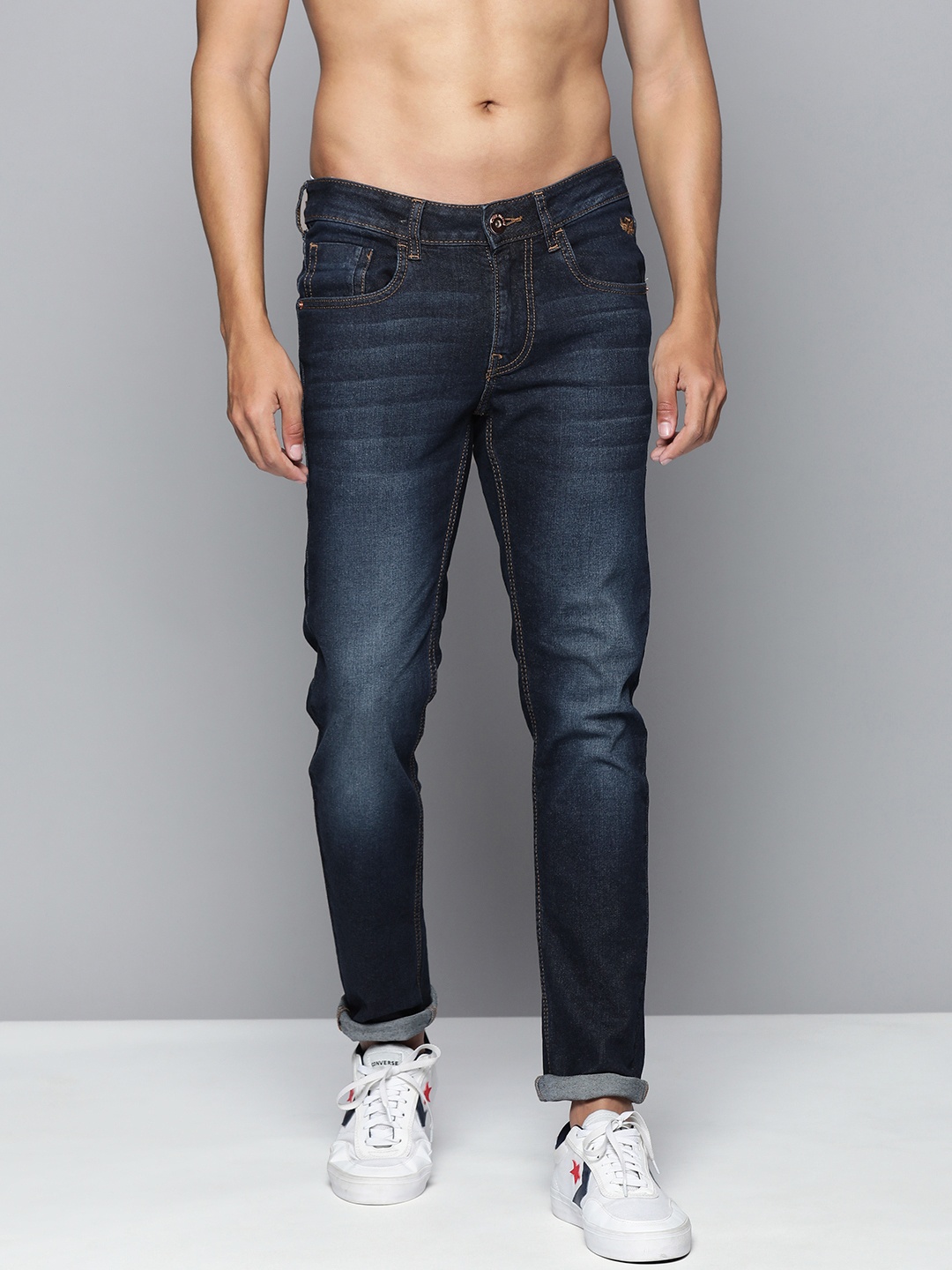 

Flying Machine Men Blue Jackson Skinny Fit Low-Rise Light Fade Stretchable Jeans