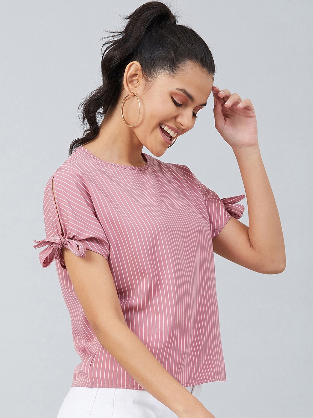 

CHIMPAAANZEE Women Pink Extended Sleeves Top