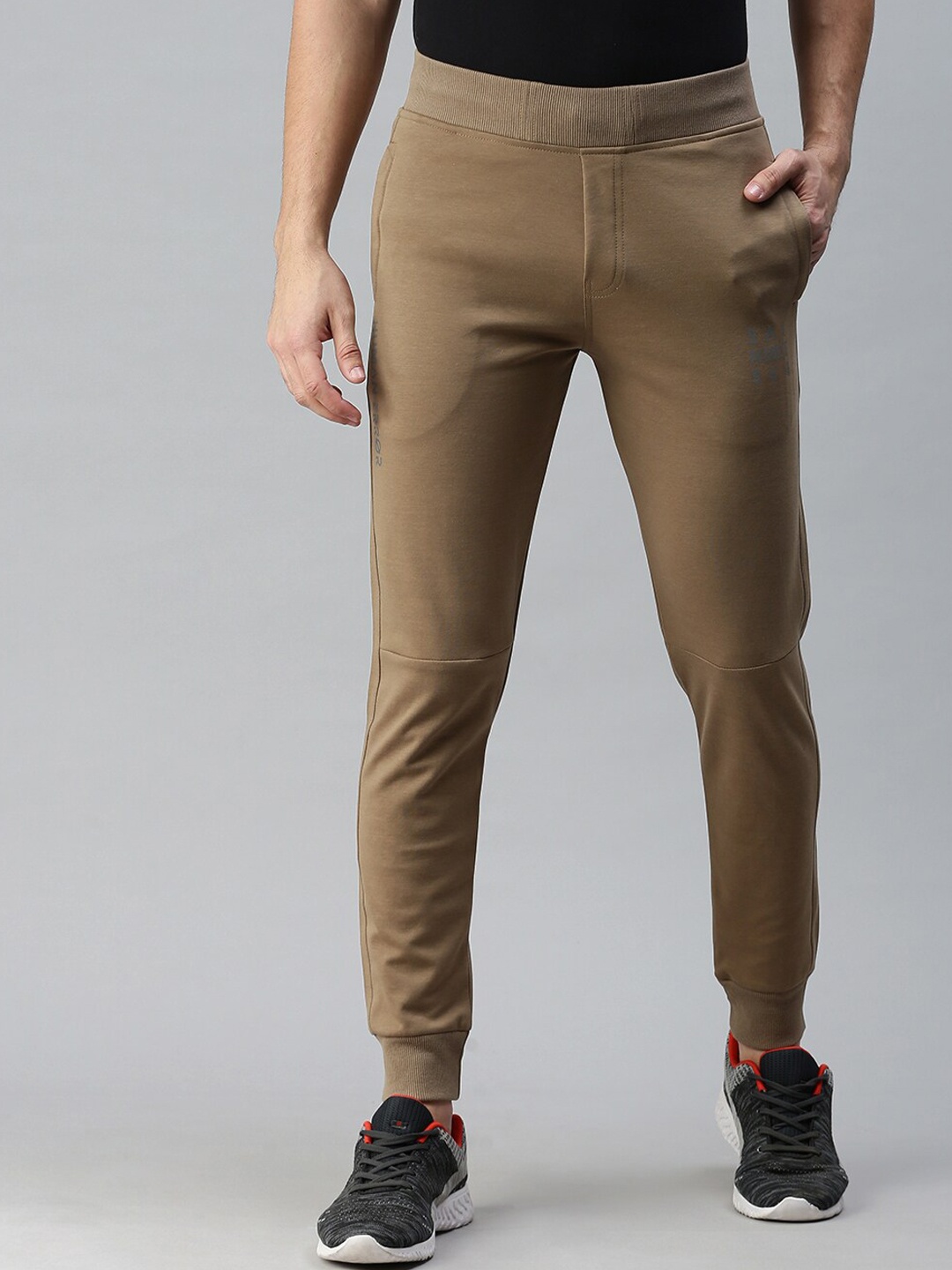 

SHOWOFF Men Khaki Cotton Track Pants
