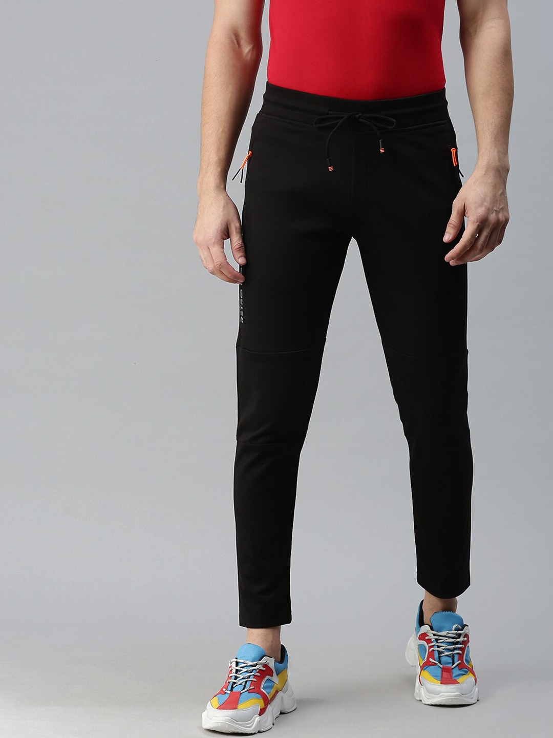 

SHOWOFF Men Black Solid Slim-Fit Track Pants