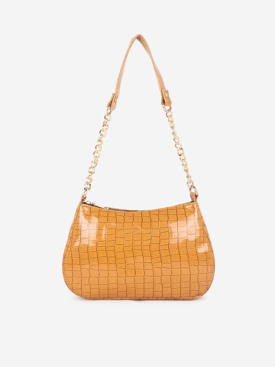 

Stropcarry Yellow Printed Structured Shoulder Bag