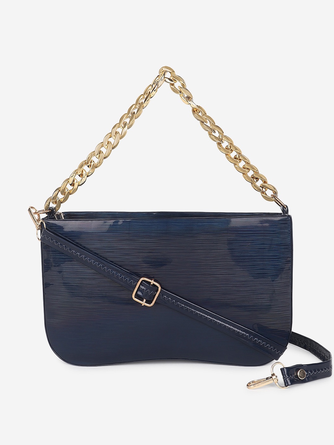 

Stropcarry Blue Textured Structured Sling Bag