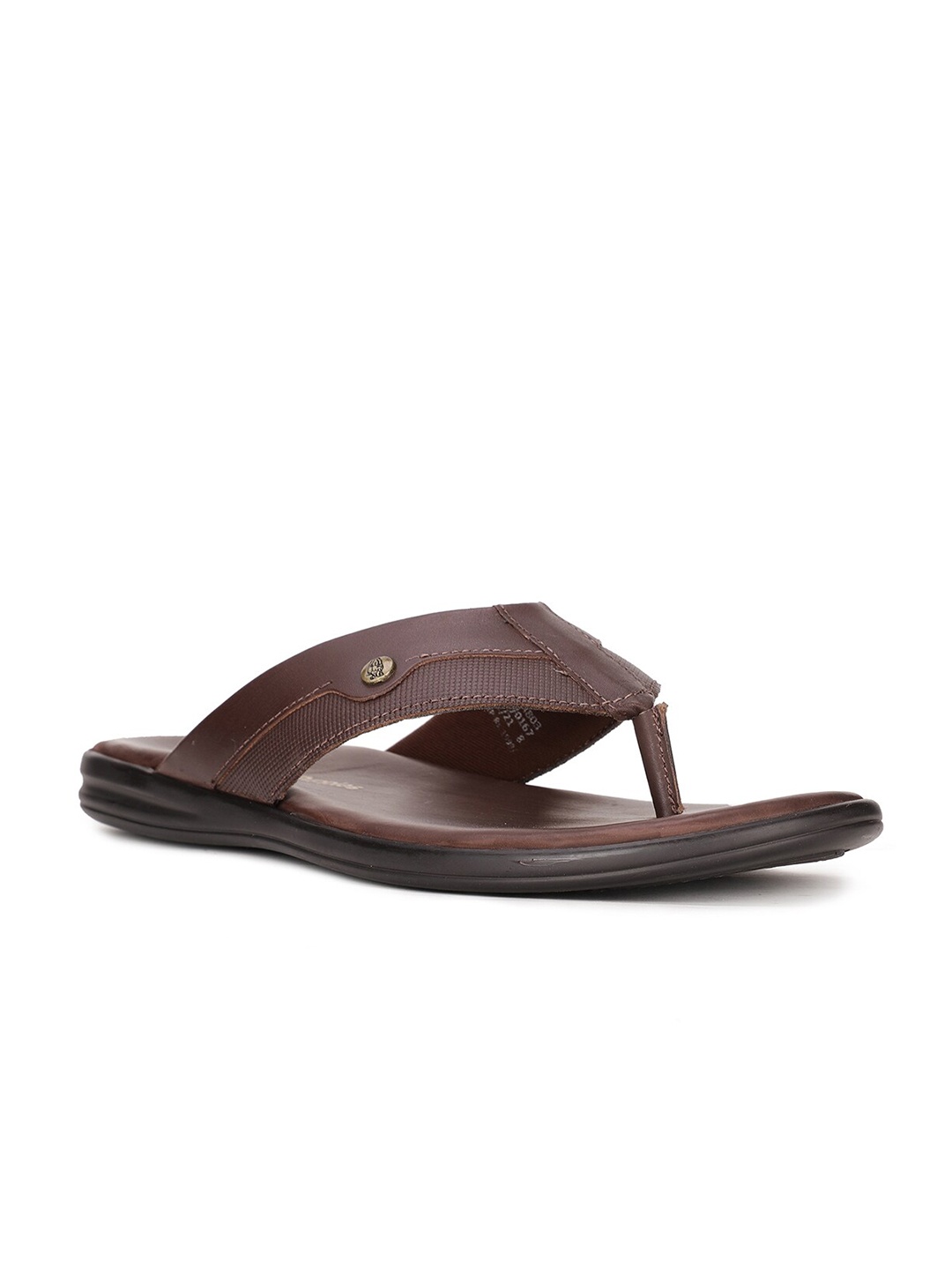 

Hush Puppies Men Brown Leather Comfort Sandals