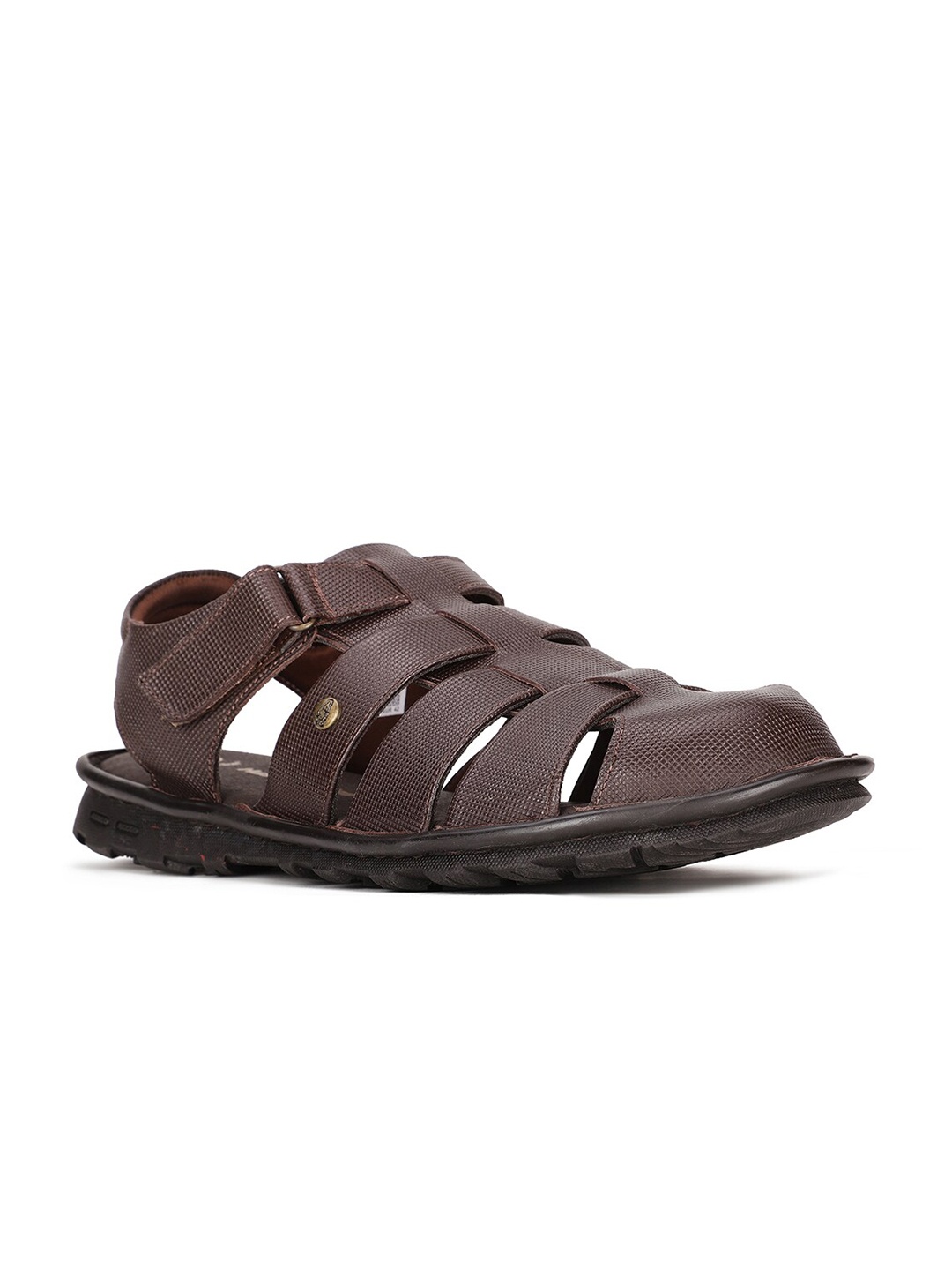 

Hush Puppies Men Brown Leather Fisherman Sandals