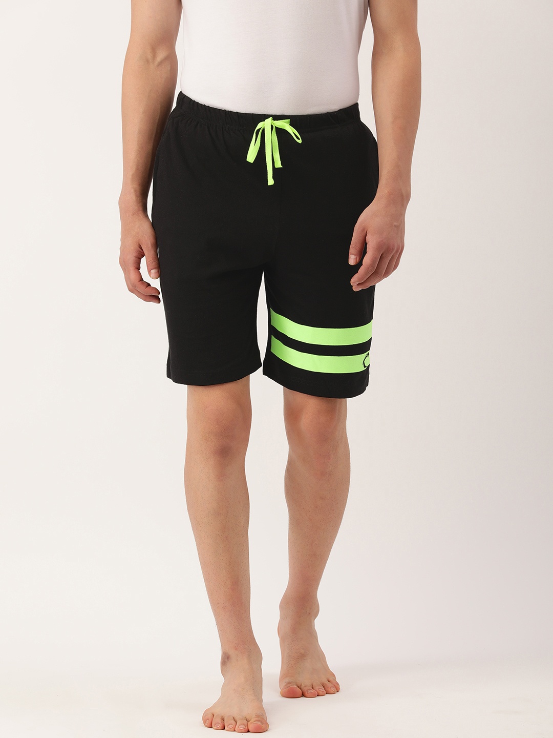 

Chromozome Men Pure Cotton Lounge Shorts, Black
