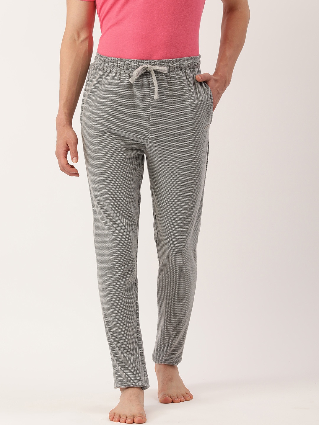 

Chromozome Men Grey Melange Solid Lounge Pants