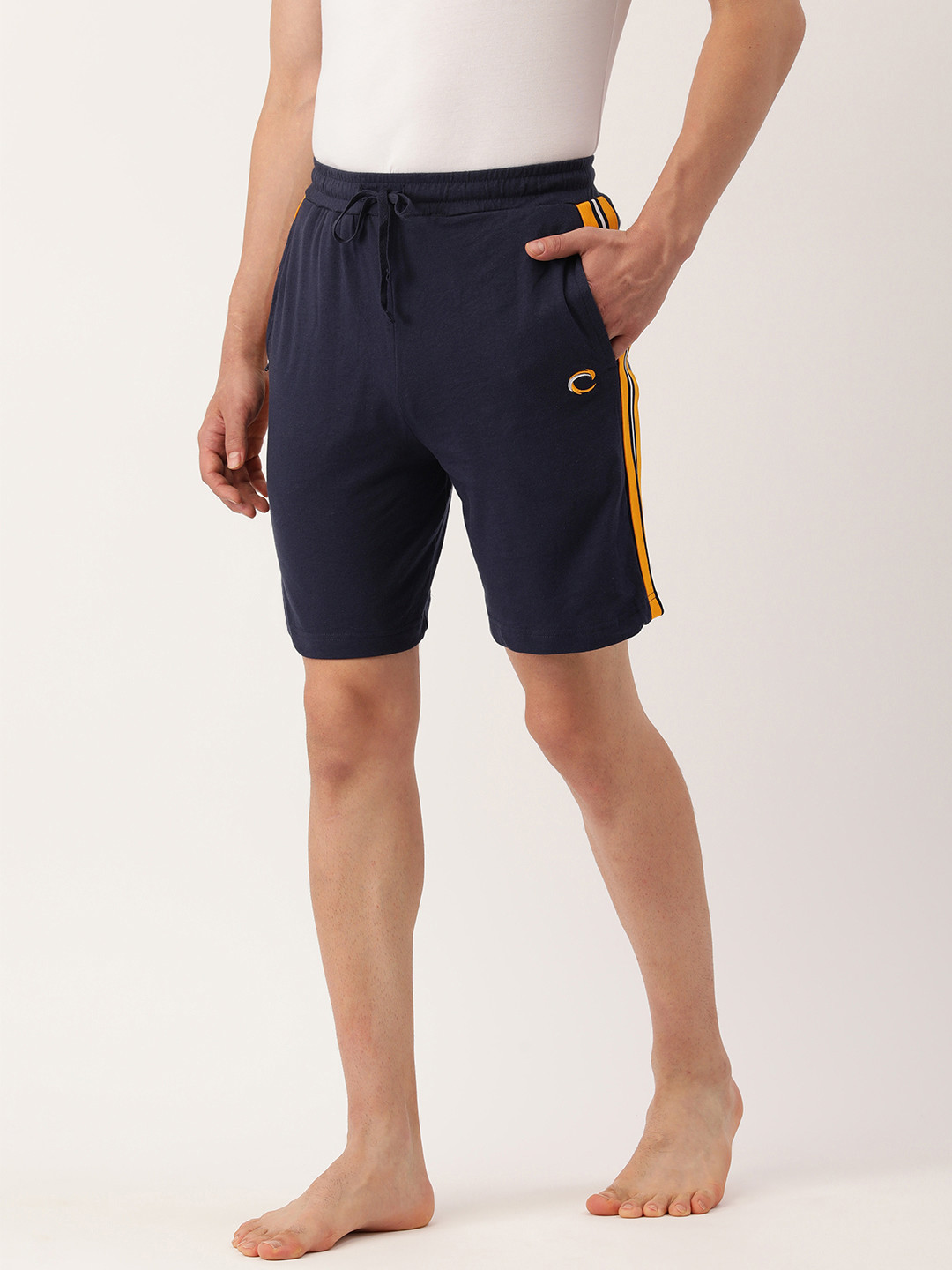 

Chromozome Men Navy Blue Cotton Lounge Shorts