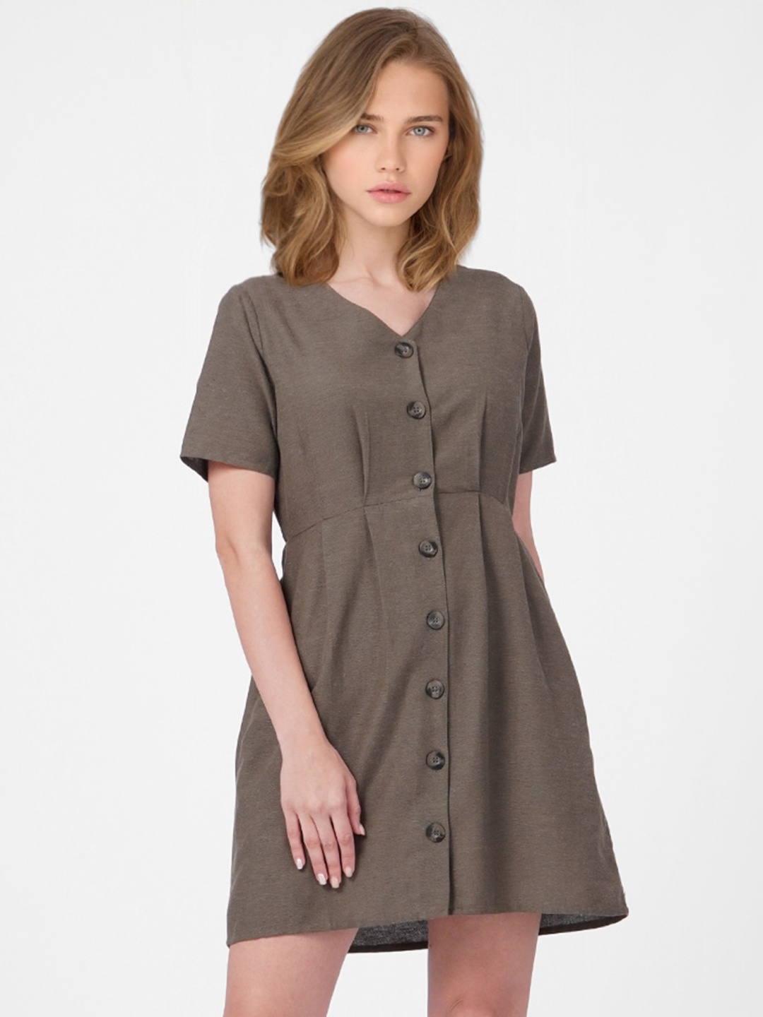 

ONLY Women Green Shirt Dress