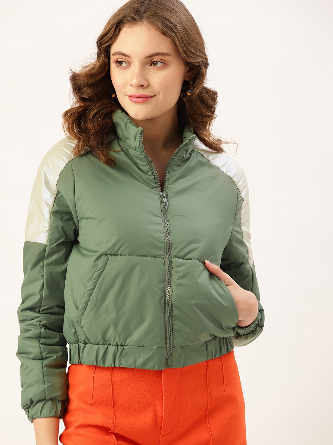 

Dressberry Women Padded Jacket, Green