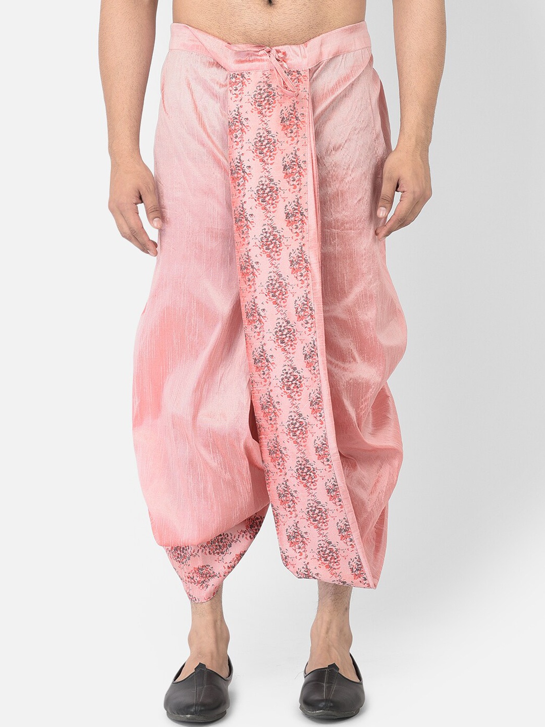 

DEYANN Men Peach & Grey Ethnic Printed Dhoti Pants