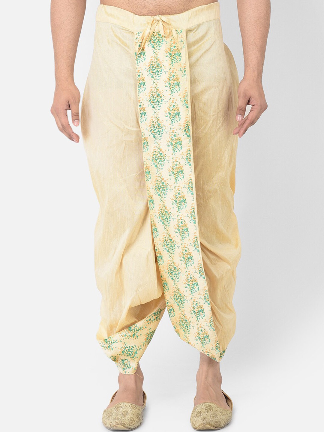 

DEYANN Men Cream Printed Dhoti Pants