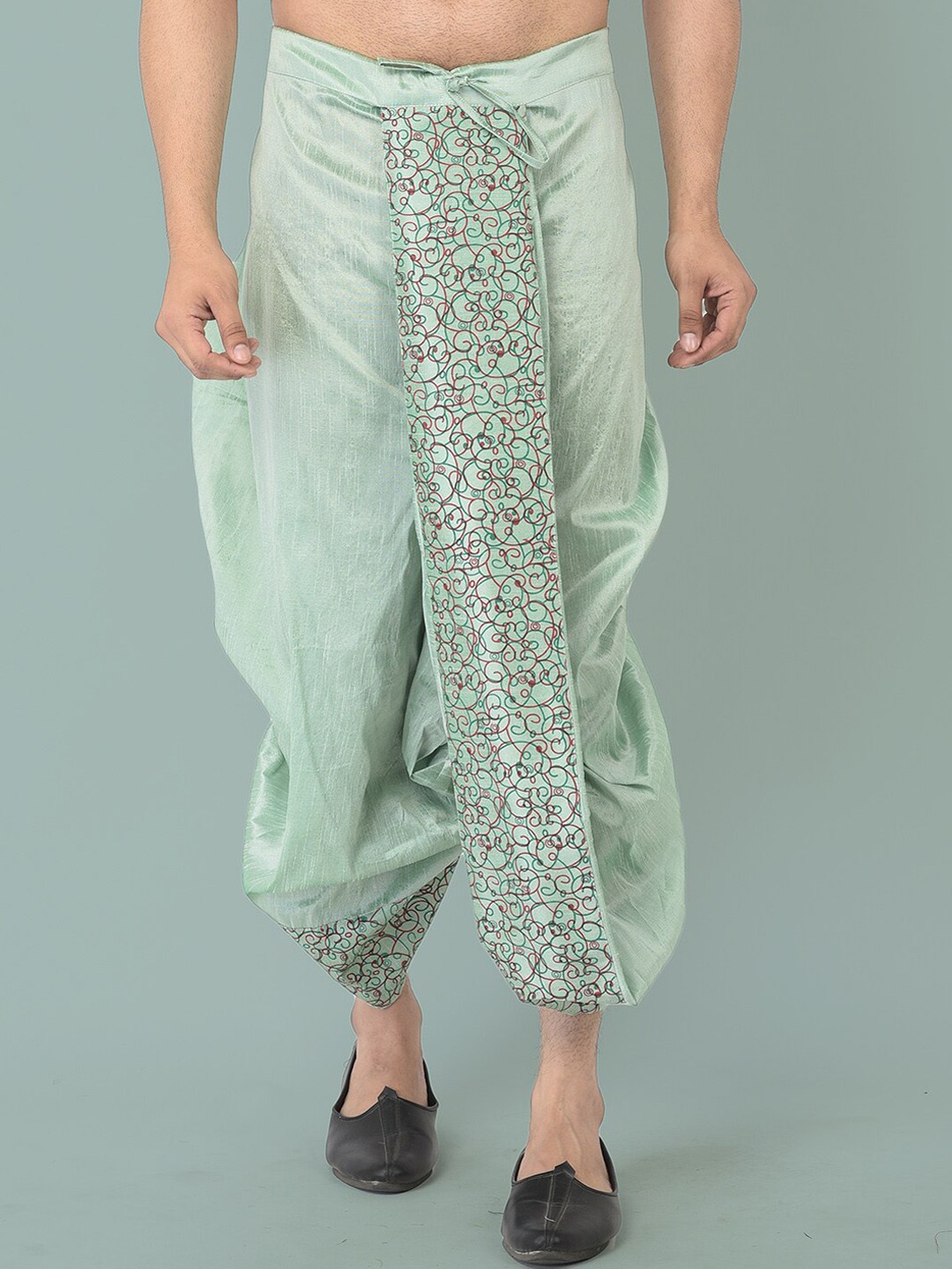 

DEYANN Men Green Printed Dhoti Pants