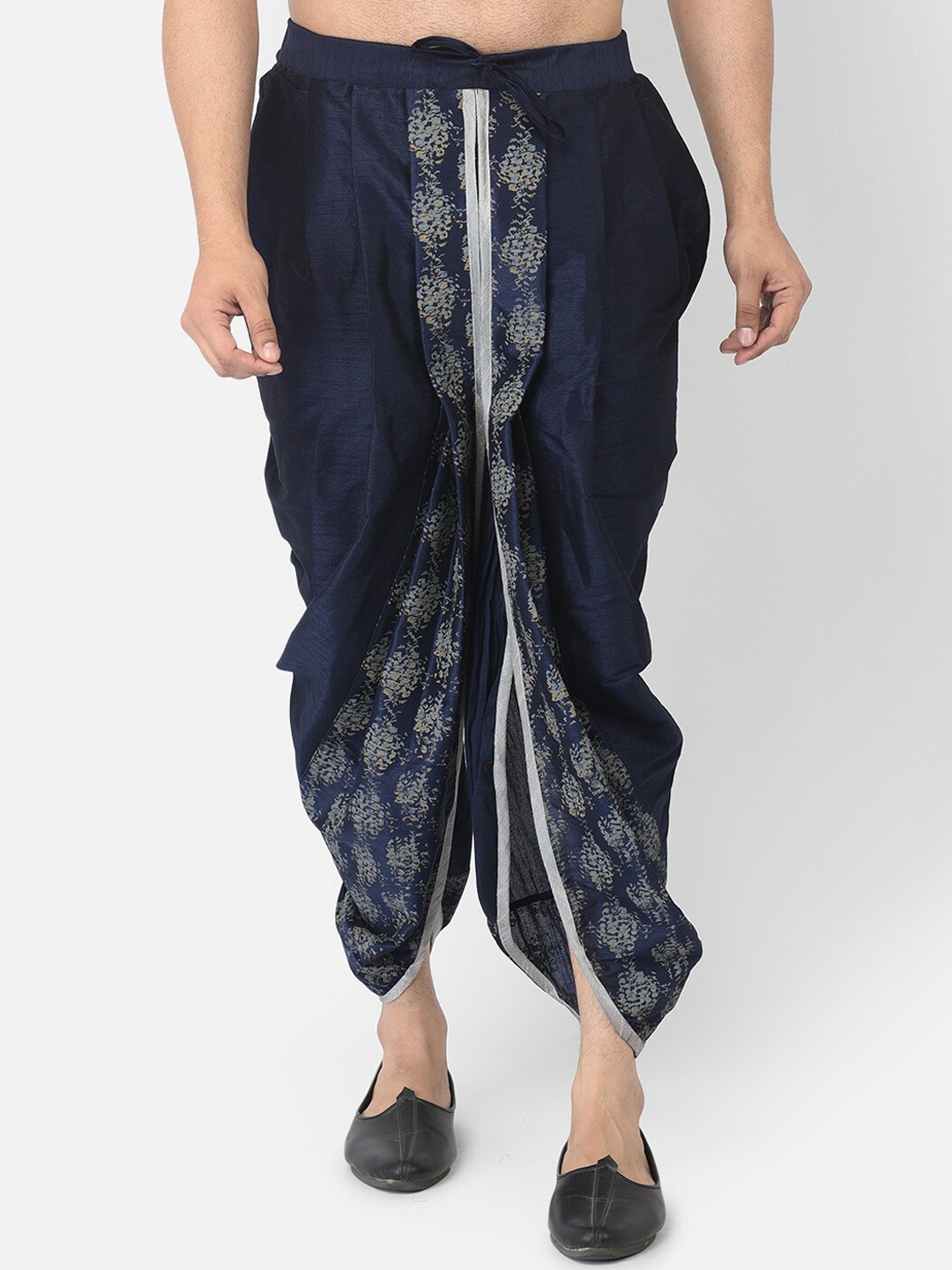 

DEYANN Men Navy Blue Printed Dhoti Pants