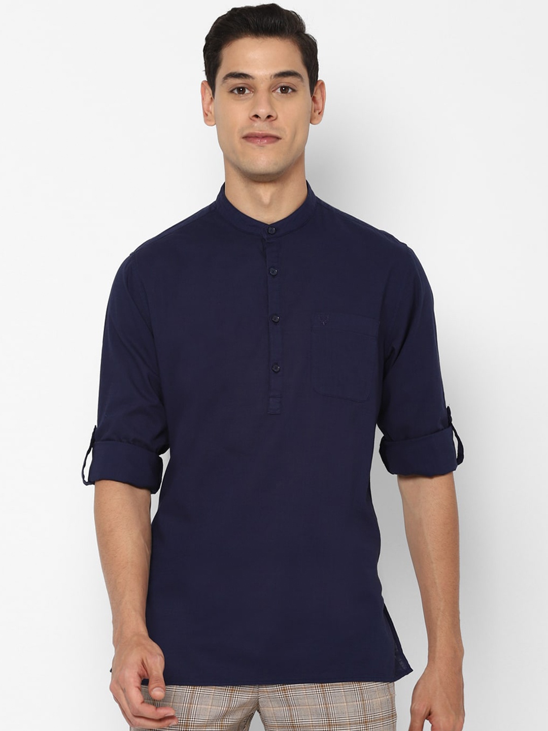 

Allen Solly Men Navy Blue Slim Fit Casual Shirt
