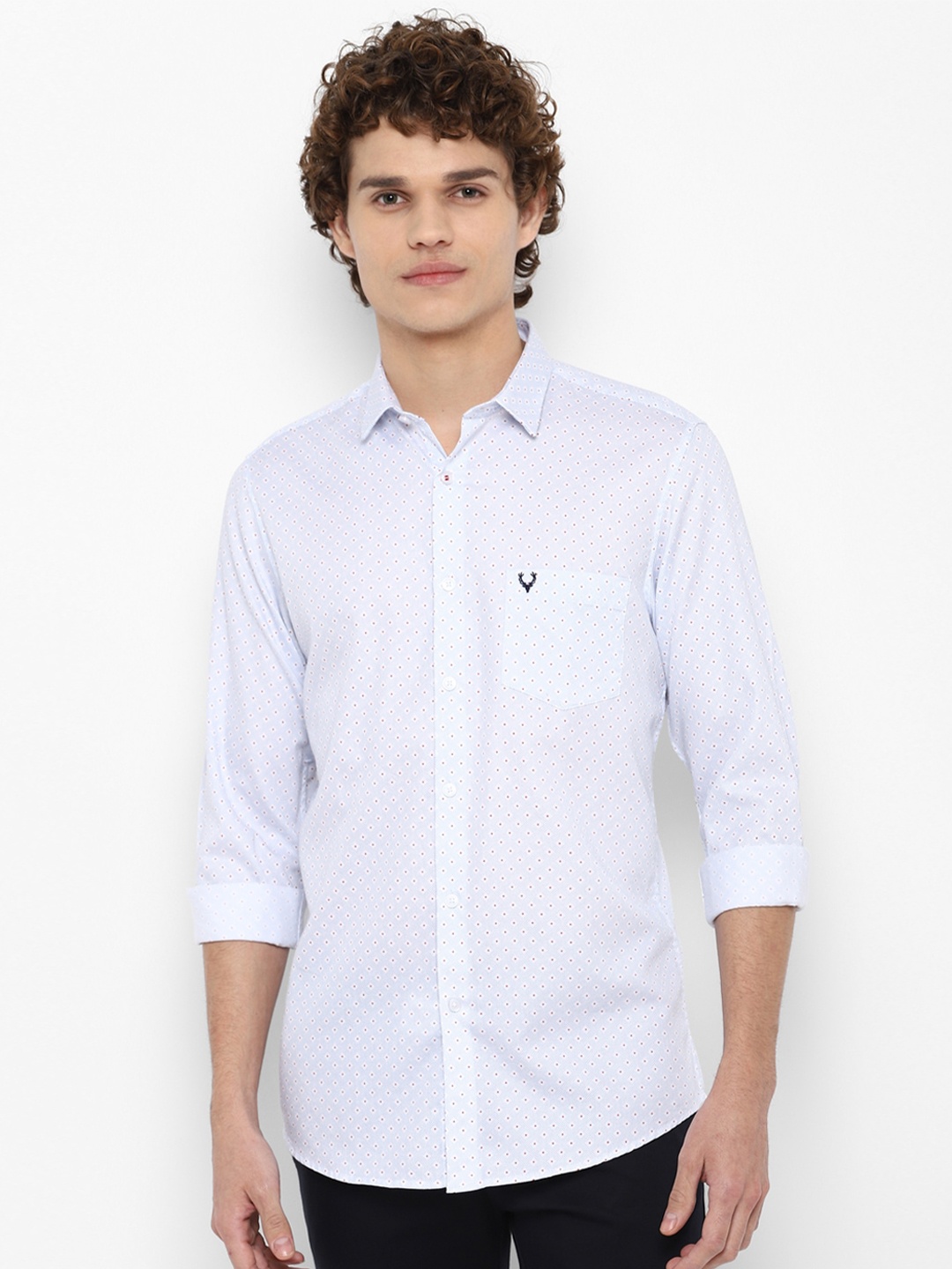 

Allen Solly Men Blue Slim Fit Printed Casual Shirt