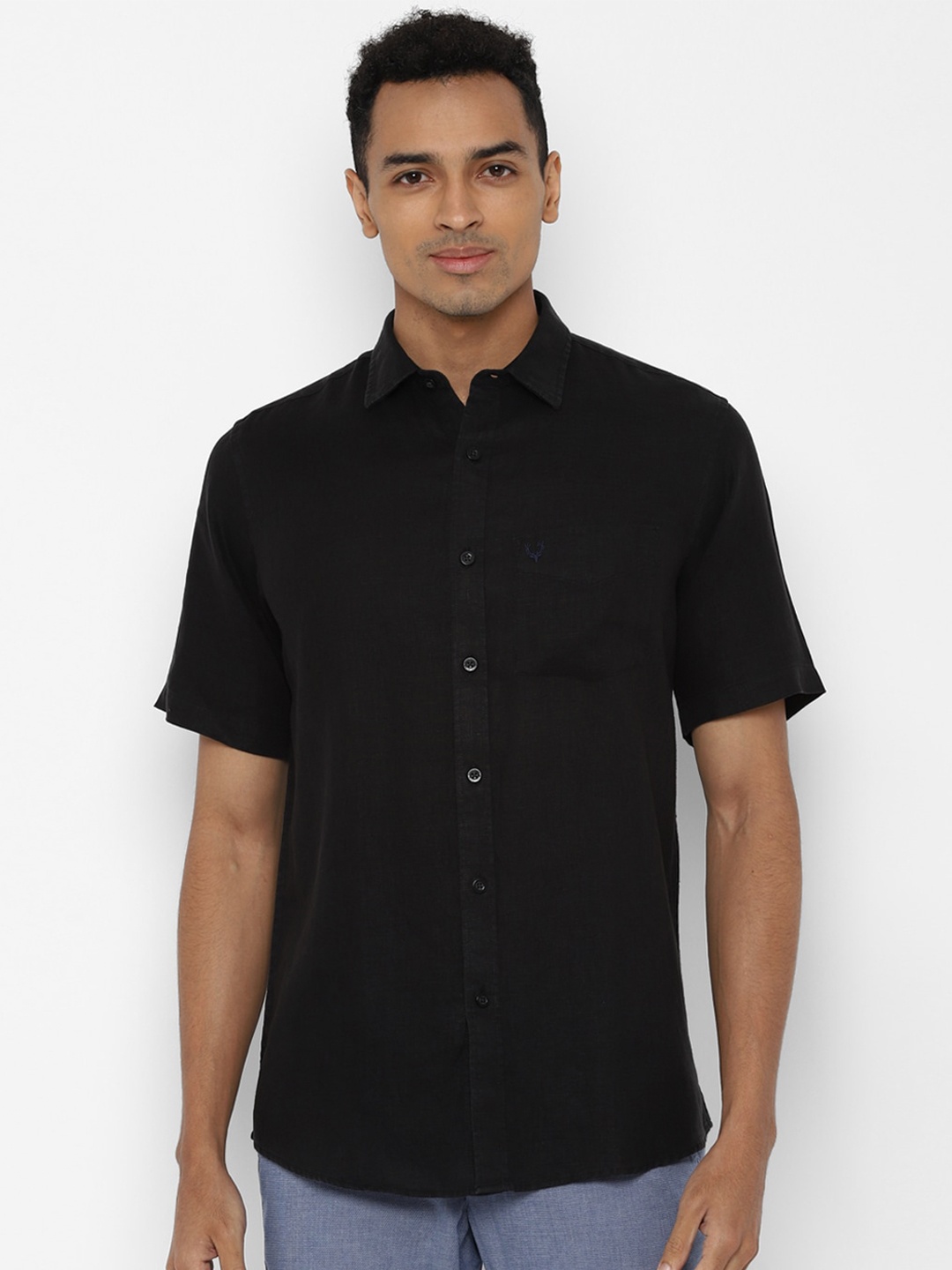 

Allen Solly Men Navy Blue Slim Fit Casual Shirt