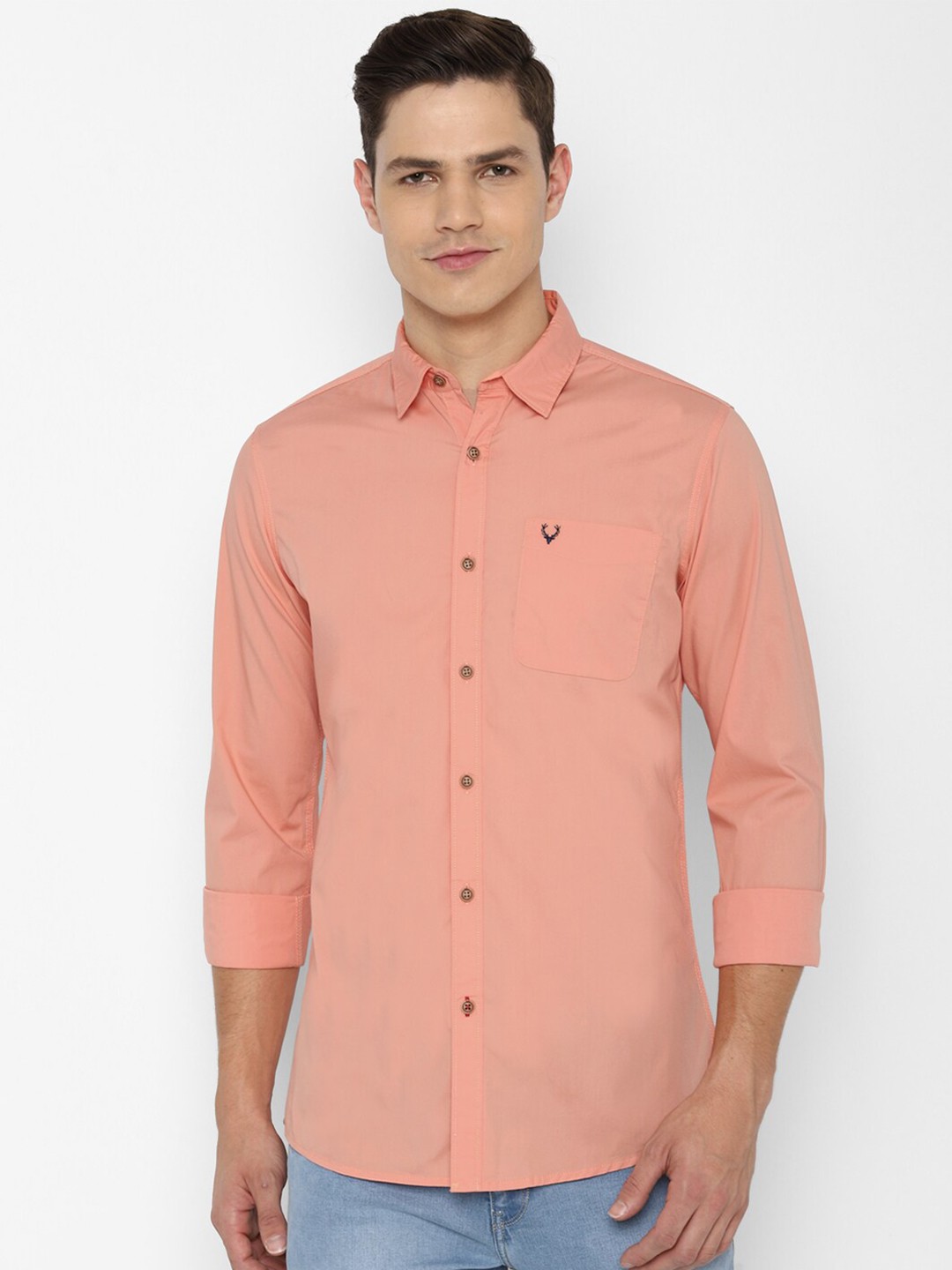 

Allen Solly Sport Men Peach-Coloured Casual Shirt