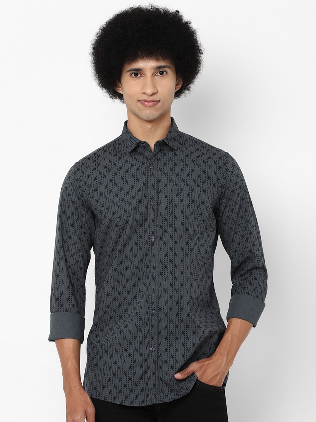 

Allen Solly Sport Men Grey Printed Casual Shirt