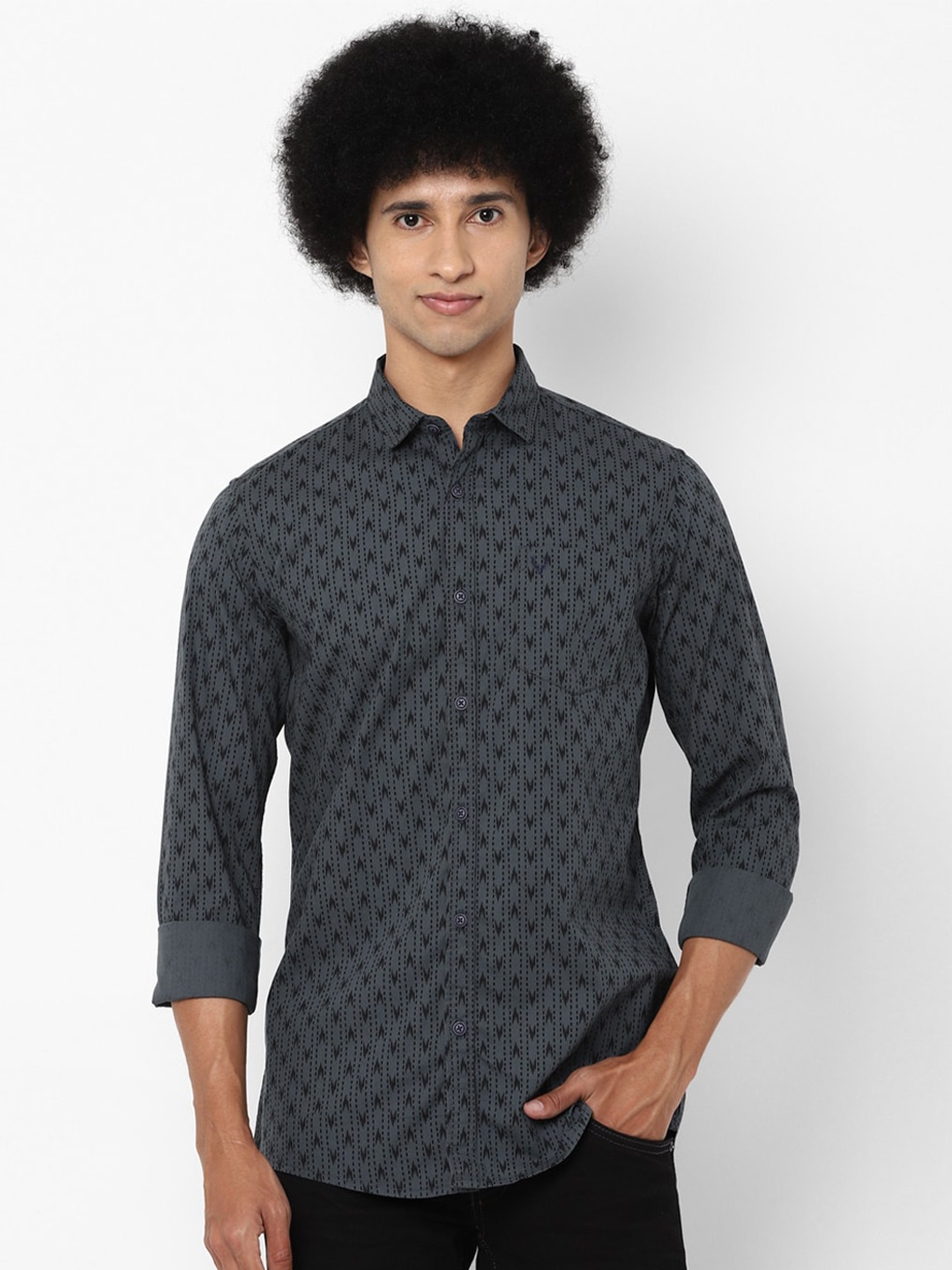 

Allen Solly Sport Men Grey Printed Casual Shirt