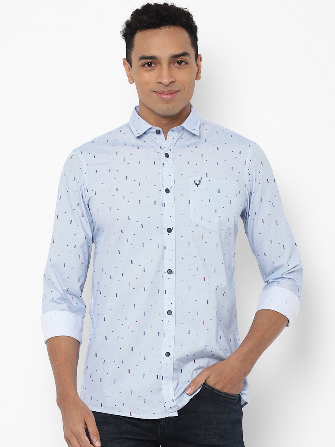 

Allen Solly Sport Men Blue Printed Casual Shirt
