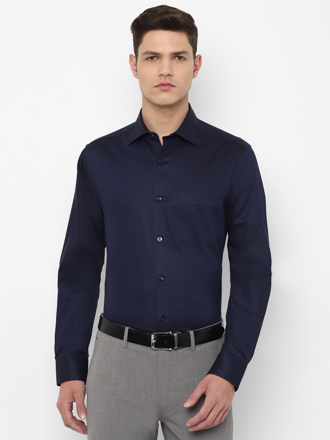 

Louis Philippe Men Navy Blue Formal Shirt