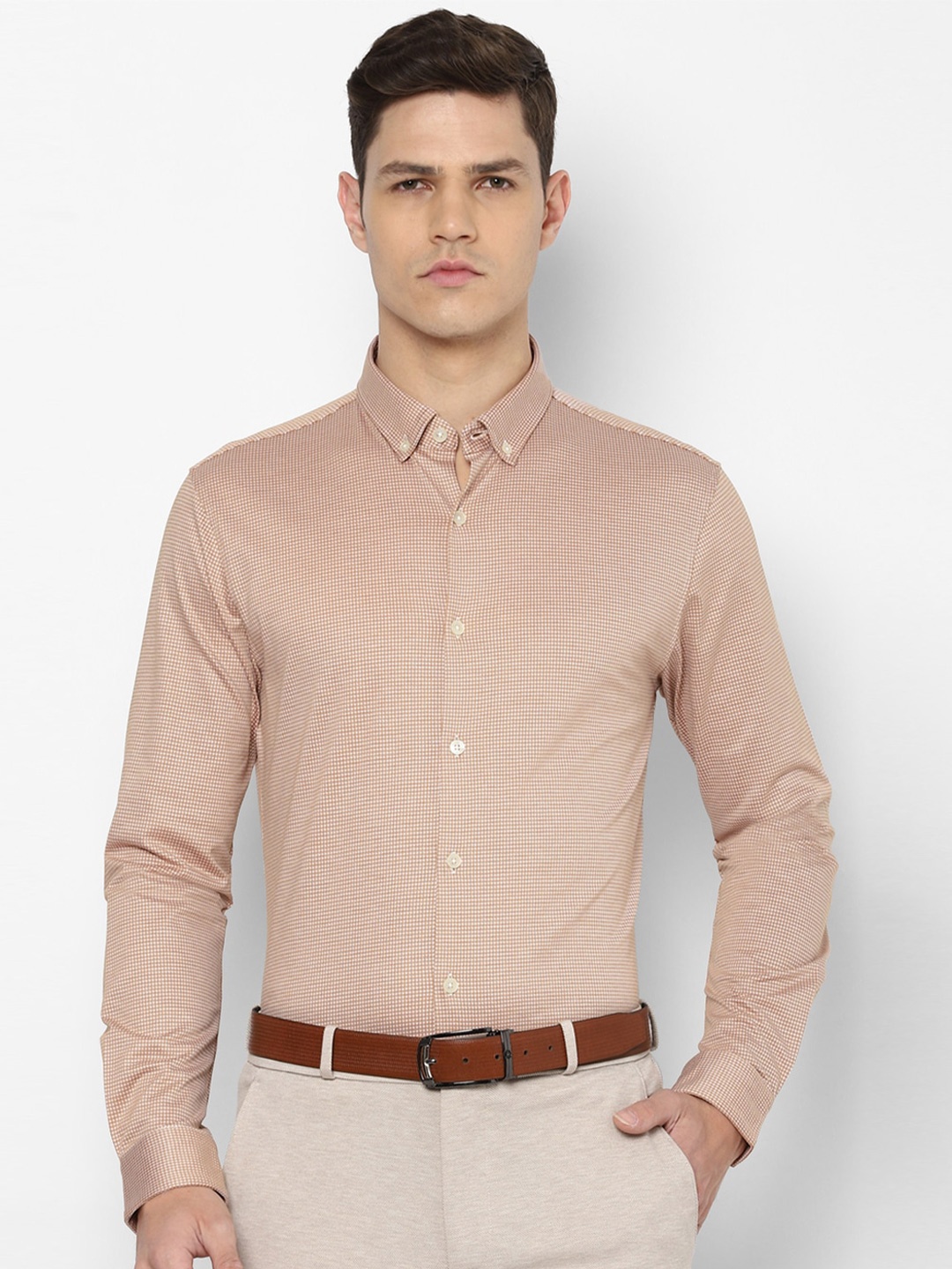 

Louis Philippe Men Orange Slim Fit Formal Shirt