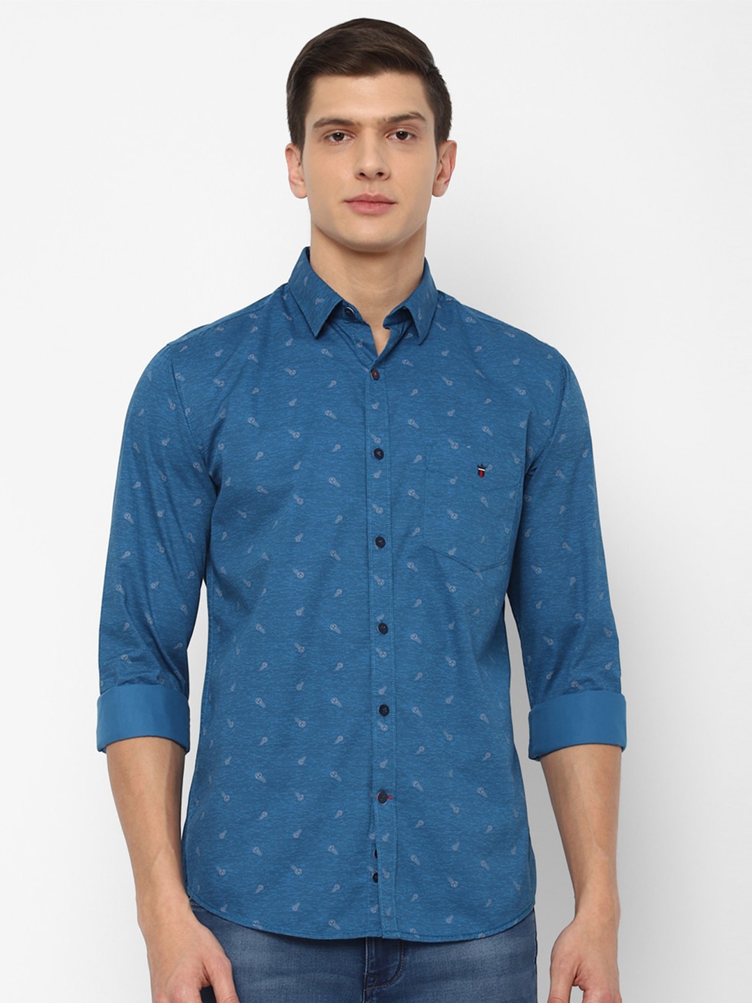 

Louis Philippe Sport Men Blue Slim Fit Printed Casual Shirt