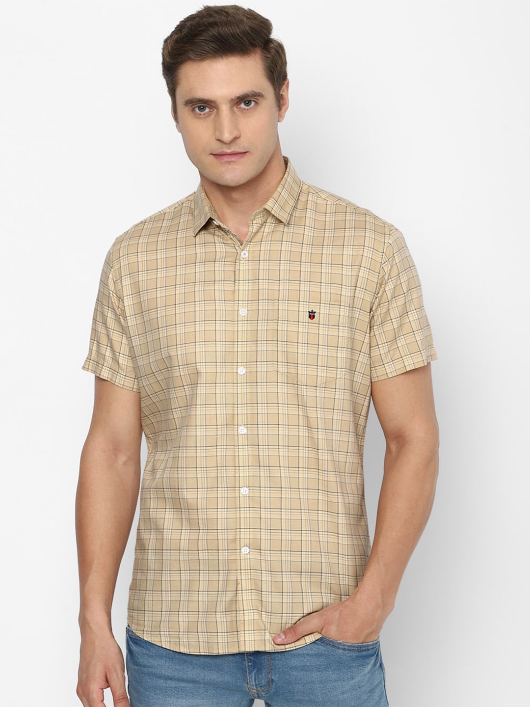 

Louis Philippe Sport Men Khaki Slim Fit Checked Casual Shirt