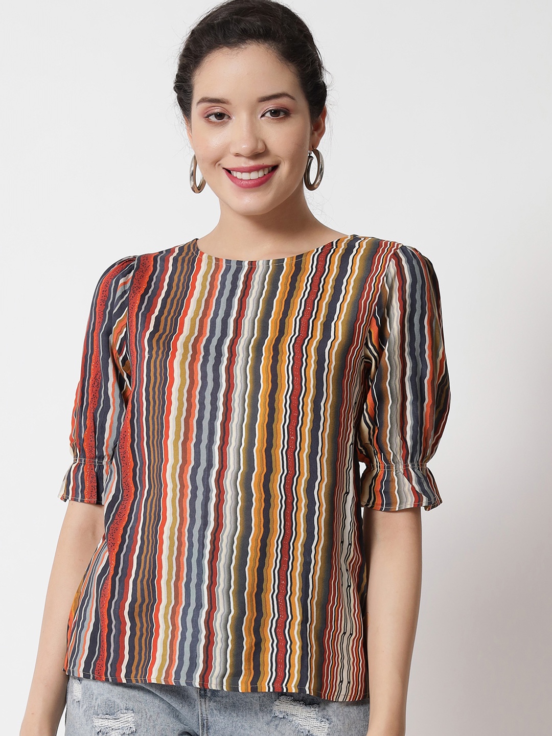 

Shopping Queen Multicoloured Striped Top, Multi
