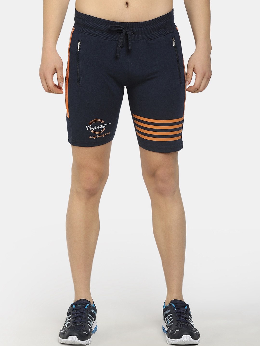 

V-Mart Men Navy Blue Printed Sports Shorts