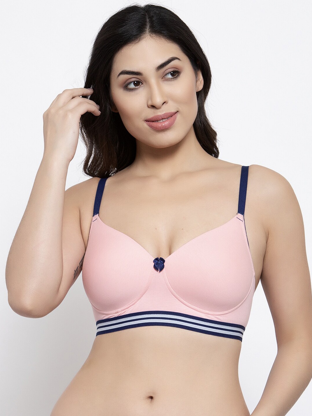 

Prag & Co Pink & Blue Lightly Padded Bra AB40430BPE