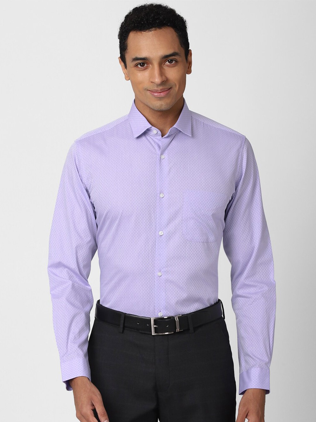 

Peter England Men Purple Slim Fit Formal Shirt
