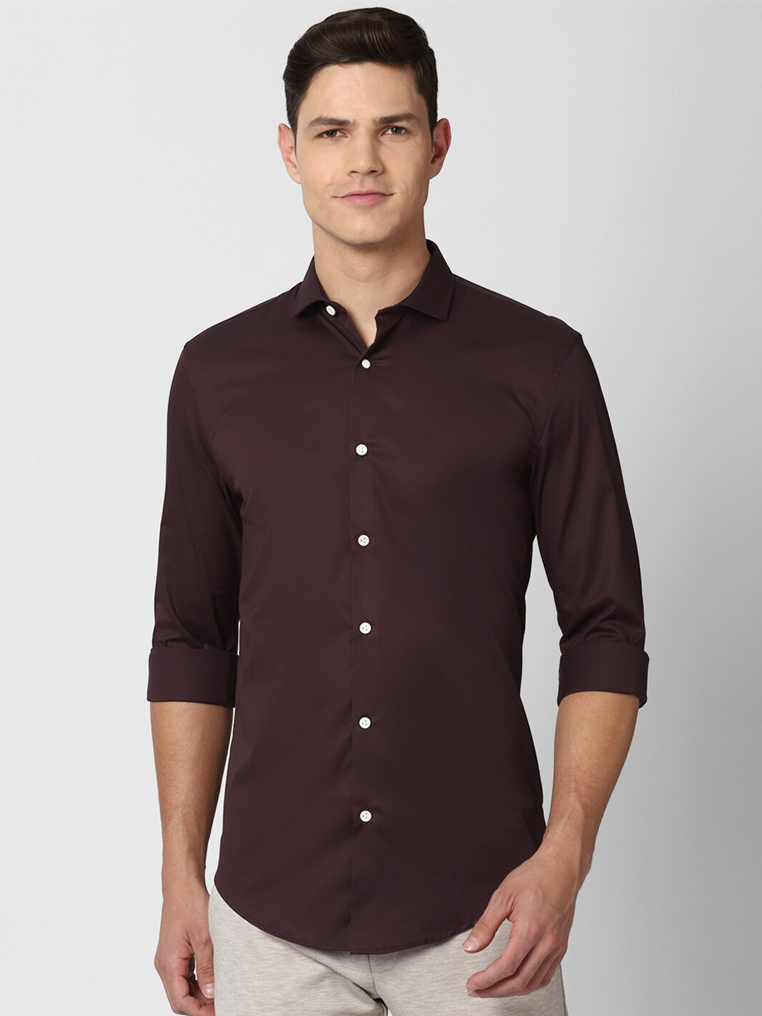

Peter England Men Brown Slim Fit Casual Shirt