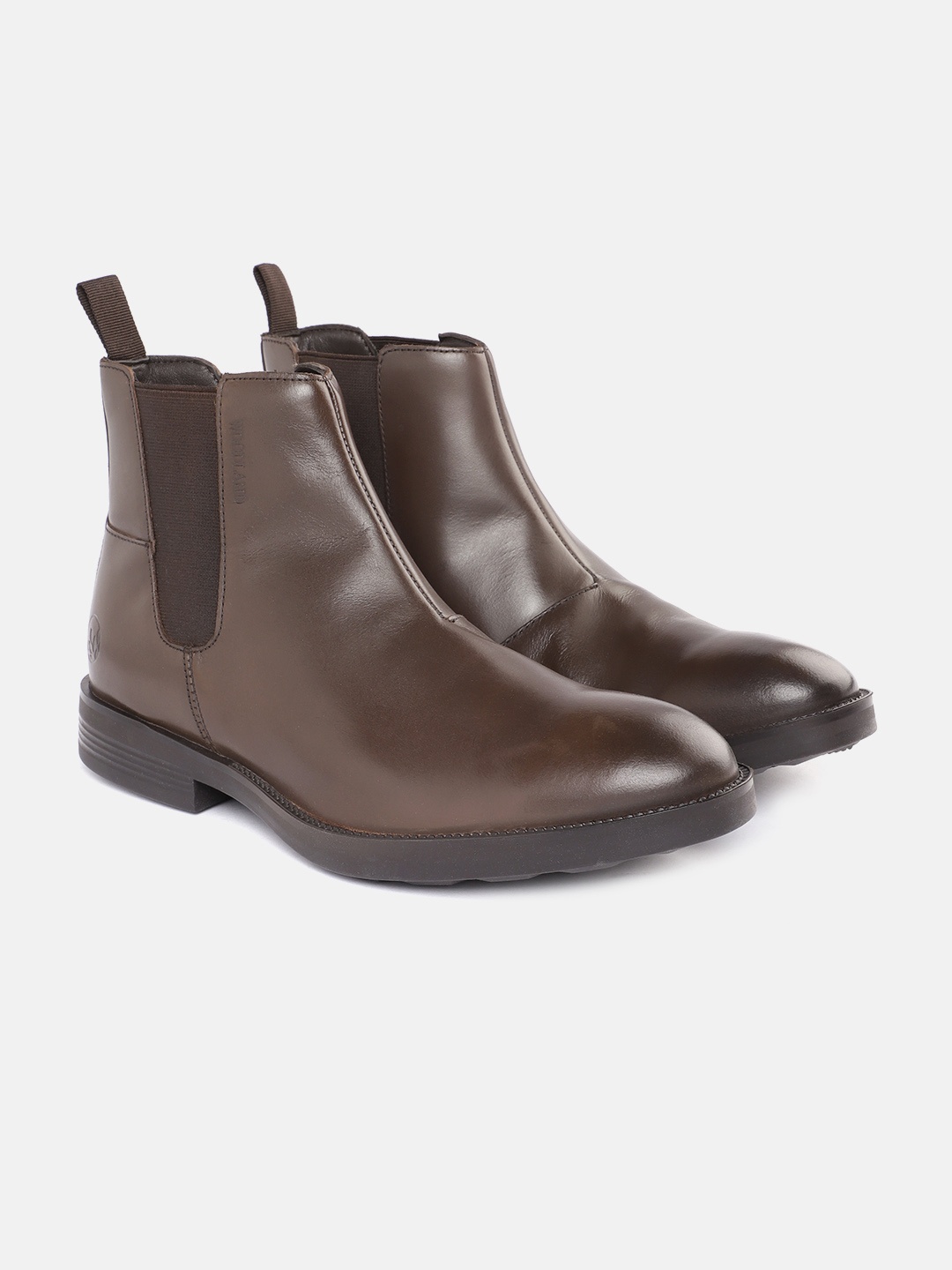 

Woodland Men Mid-Top Chelsea Boots, Coffee brown
