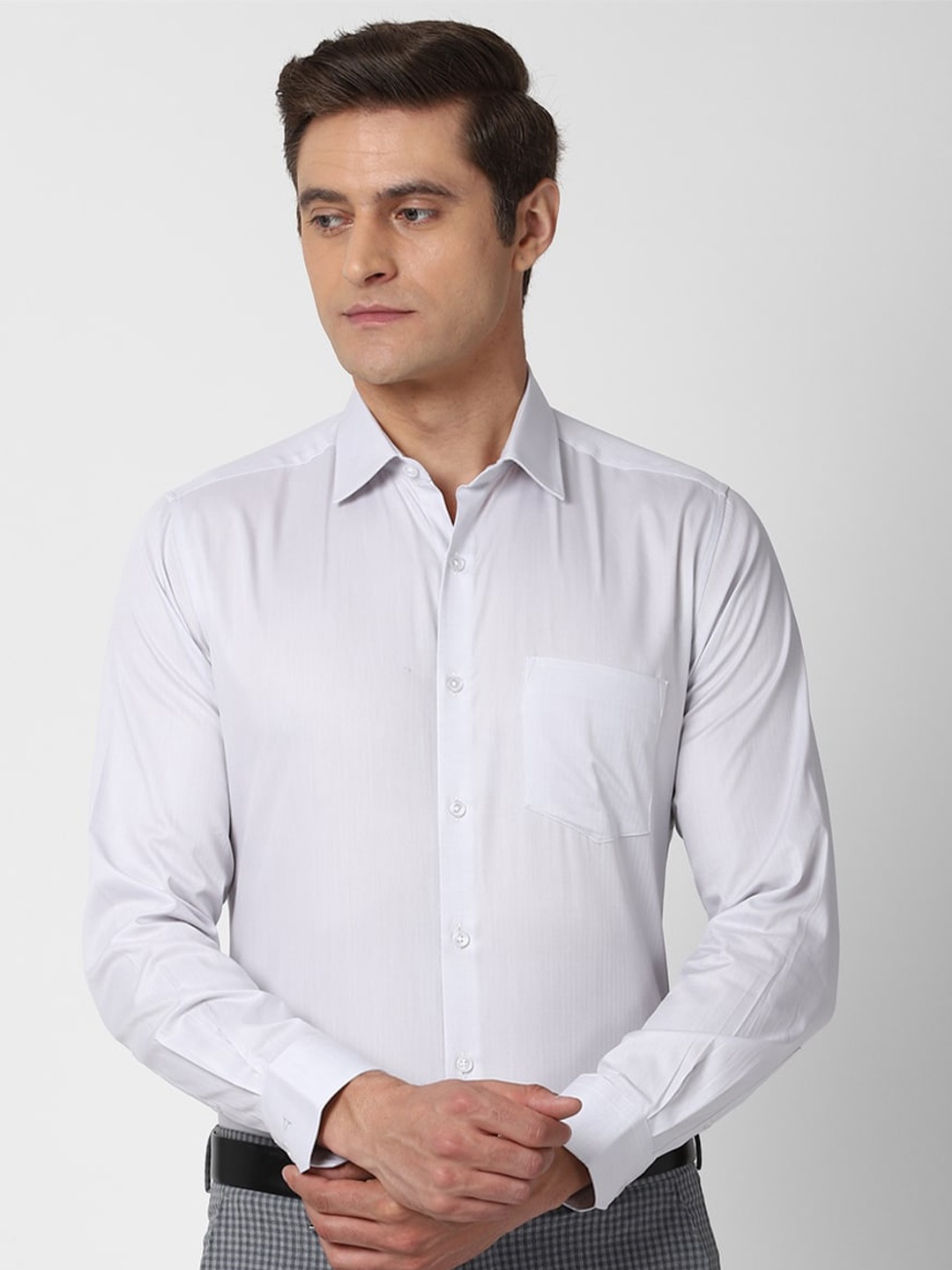 

Van Heusen Men White Pure Cotton Formal Shirt