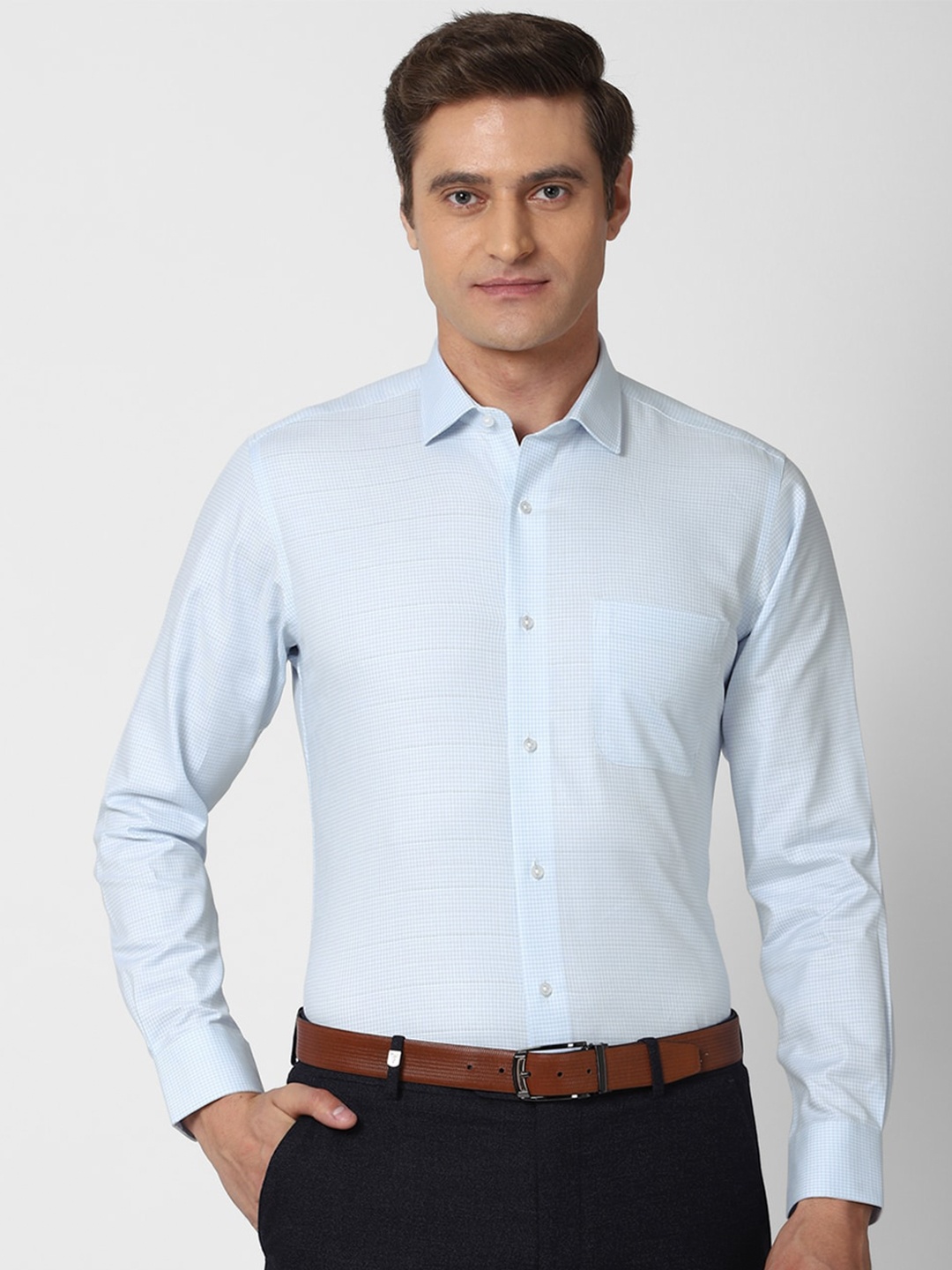 

Van Heusen Men Blue Formal Shirt